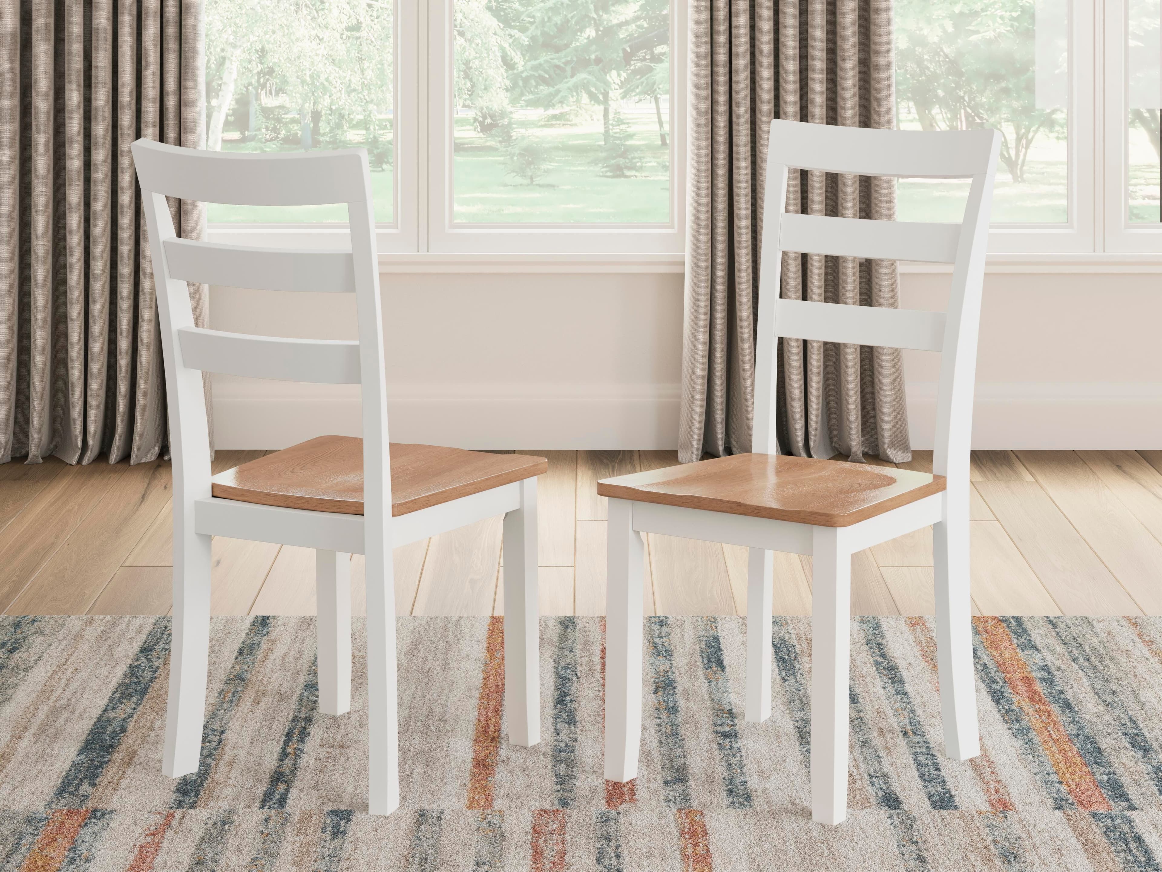 Gesthaven Dining Chair — White & Brown/Beige — view 2
