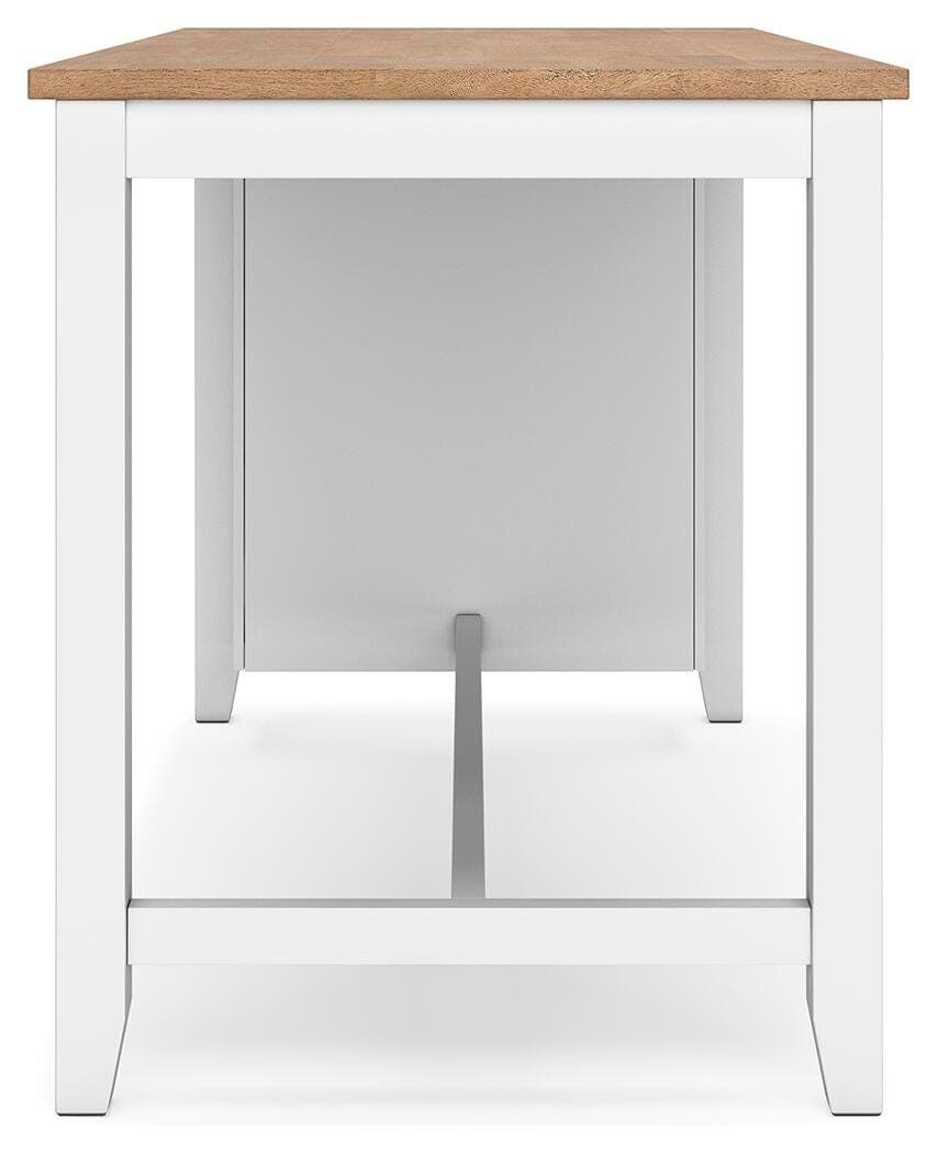 Gesthaven Counter Height Dining Table — White & Brown/Beige — view 7