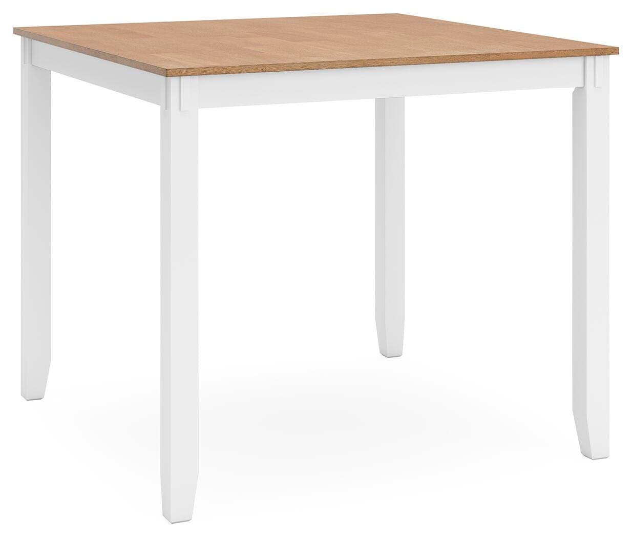 Gesthaven Counter Height Dining Table and 4 Barstools (Set of 5) — White & Brown/Beige — view 5