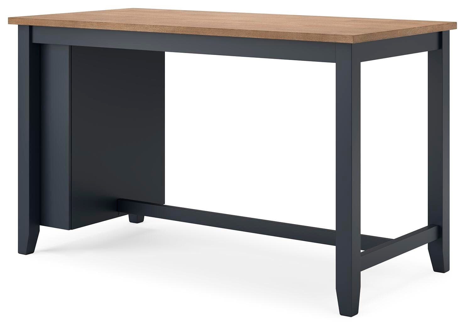 Gesthaven Counter Height Dining Table — Blue & Brown/Beige — view 3
