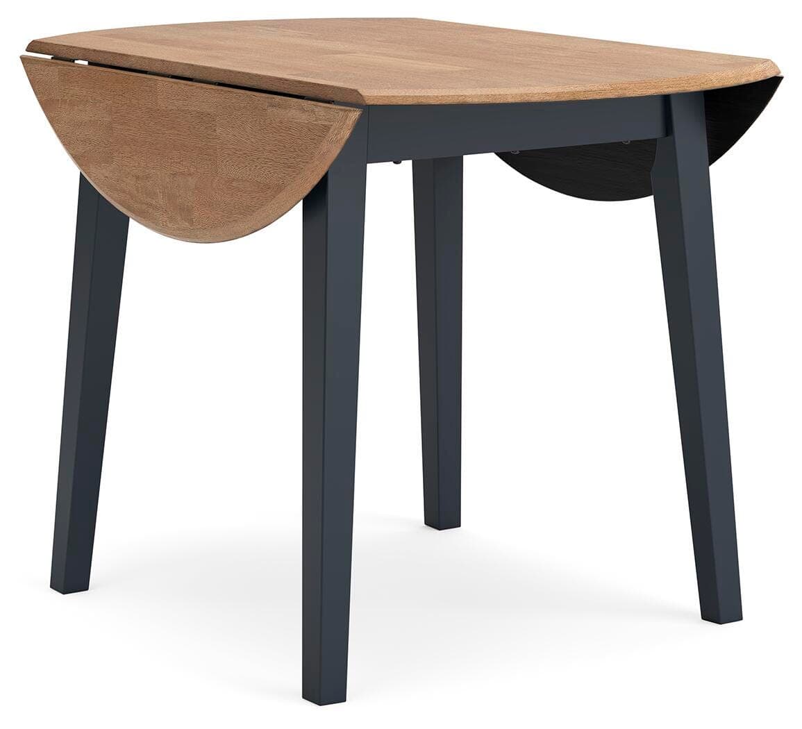 Gesthaven Dining Drop Leaf Table — Blue & Brown/Beige — view 4