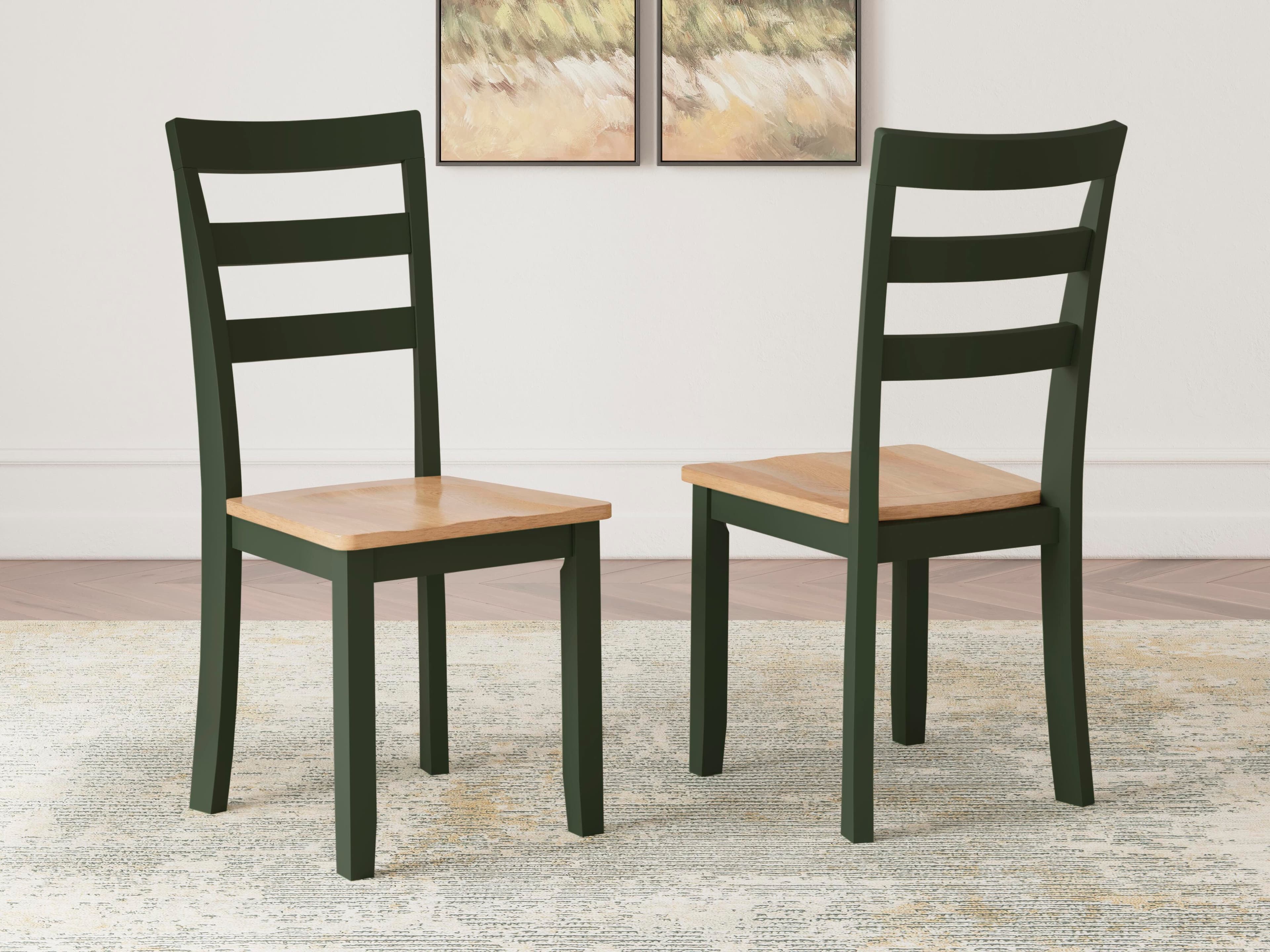 Gesthaven Dining Chair — Brown/Beige & Green — view 2