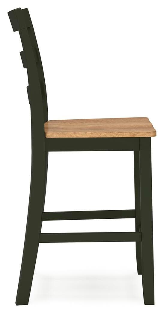 Gesthaven Counter Height Barstool — Brown/Beige & Green — view 6