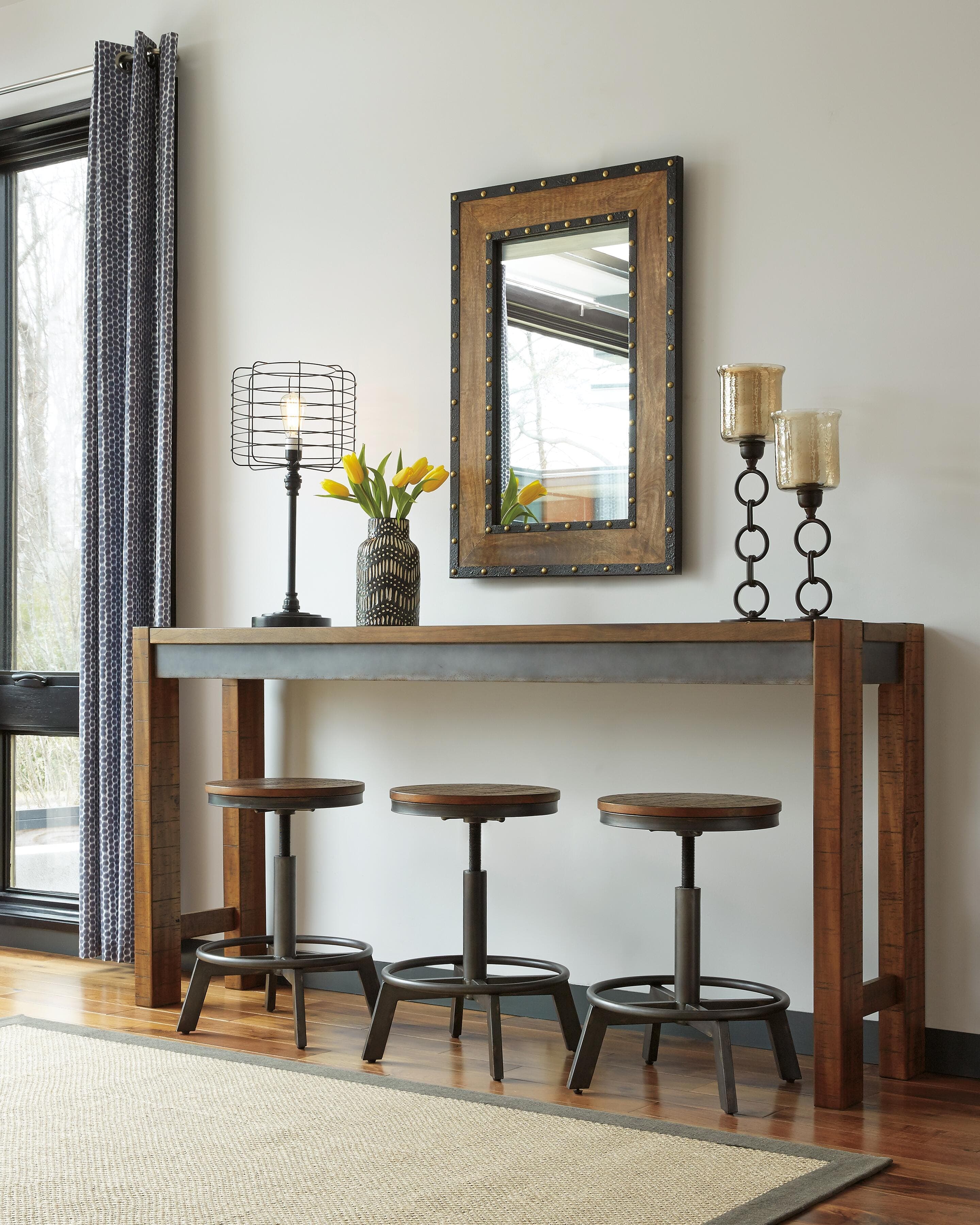 Torjin Counter Height Dining Table — Brown/Beige — view 3