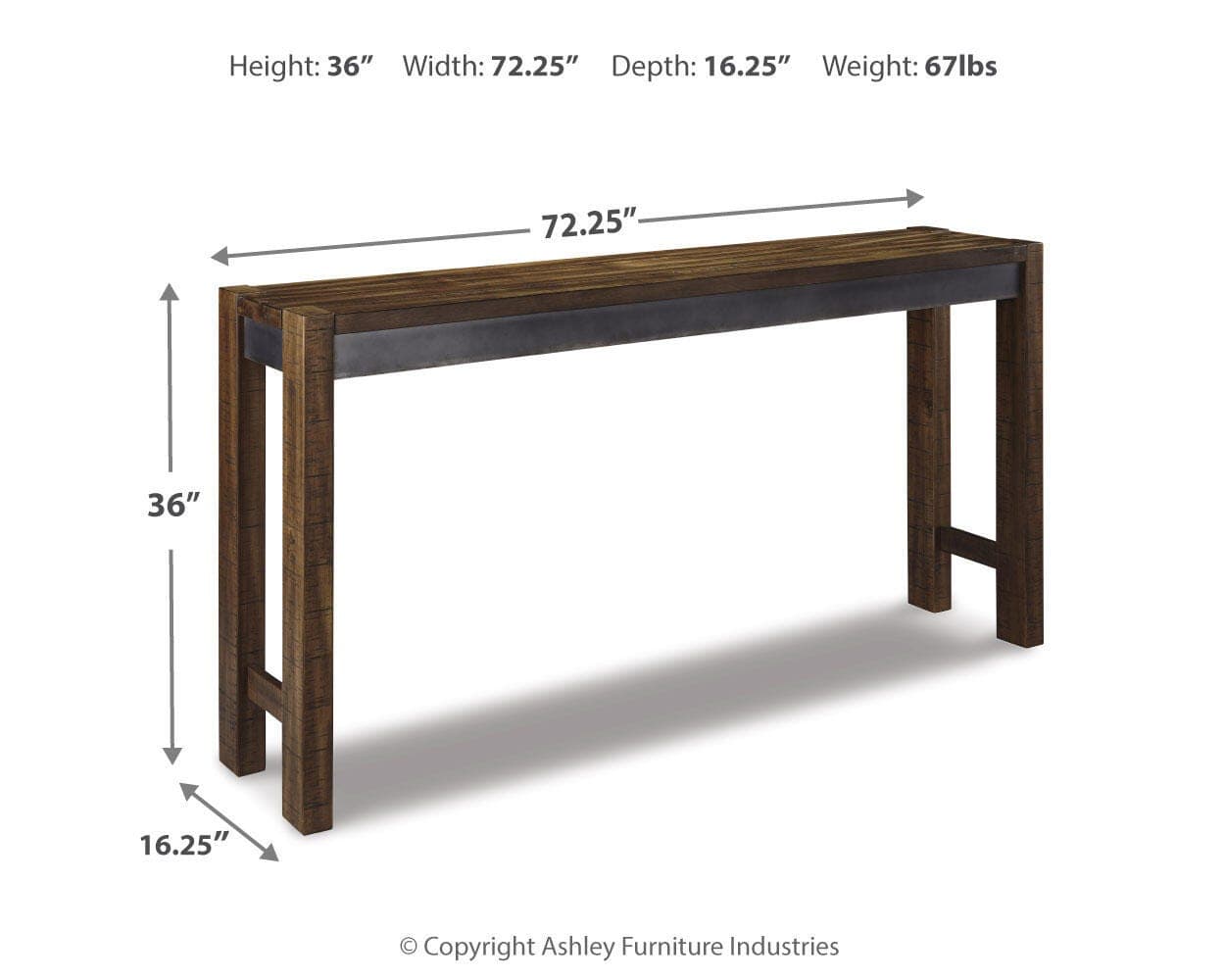 Torjin Counter Height Dining Table — Brown/Beige — view 4