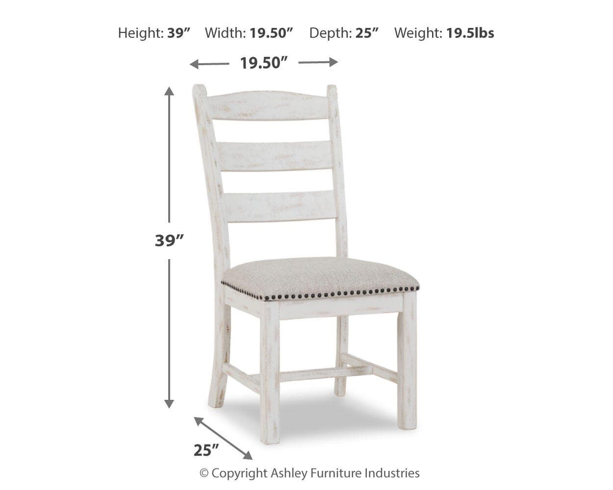 Valebeck Dining Chair — White — view 4