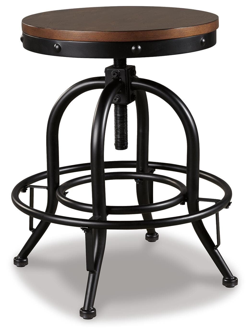 Valebeck Counter Height Bar Stool — Black/Gray & Brown/Beige — view 3