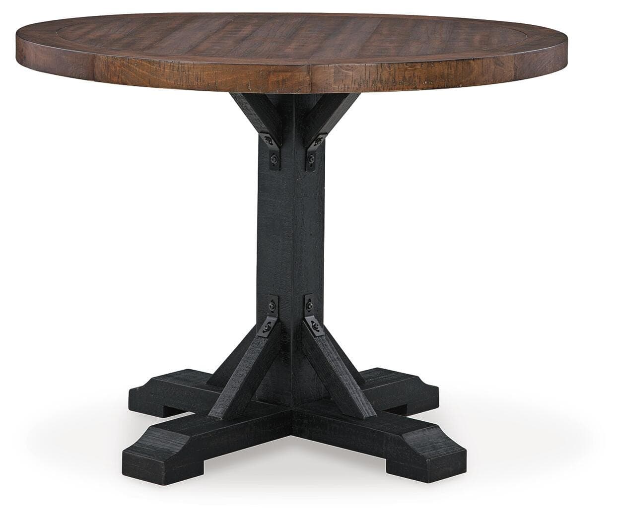 Valebeck Counter Height Dining Table — White & Brown/Beige — view 3
