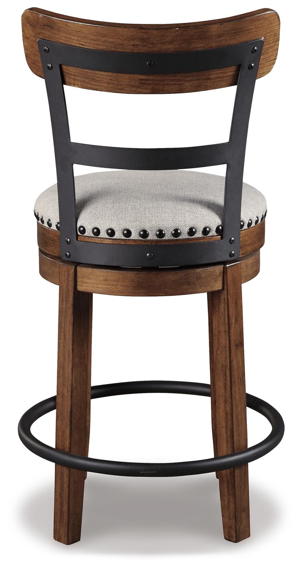 Valebeck Counter Height Bar Stool — Black/Gray & Brown/Beige — view 5