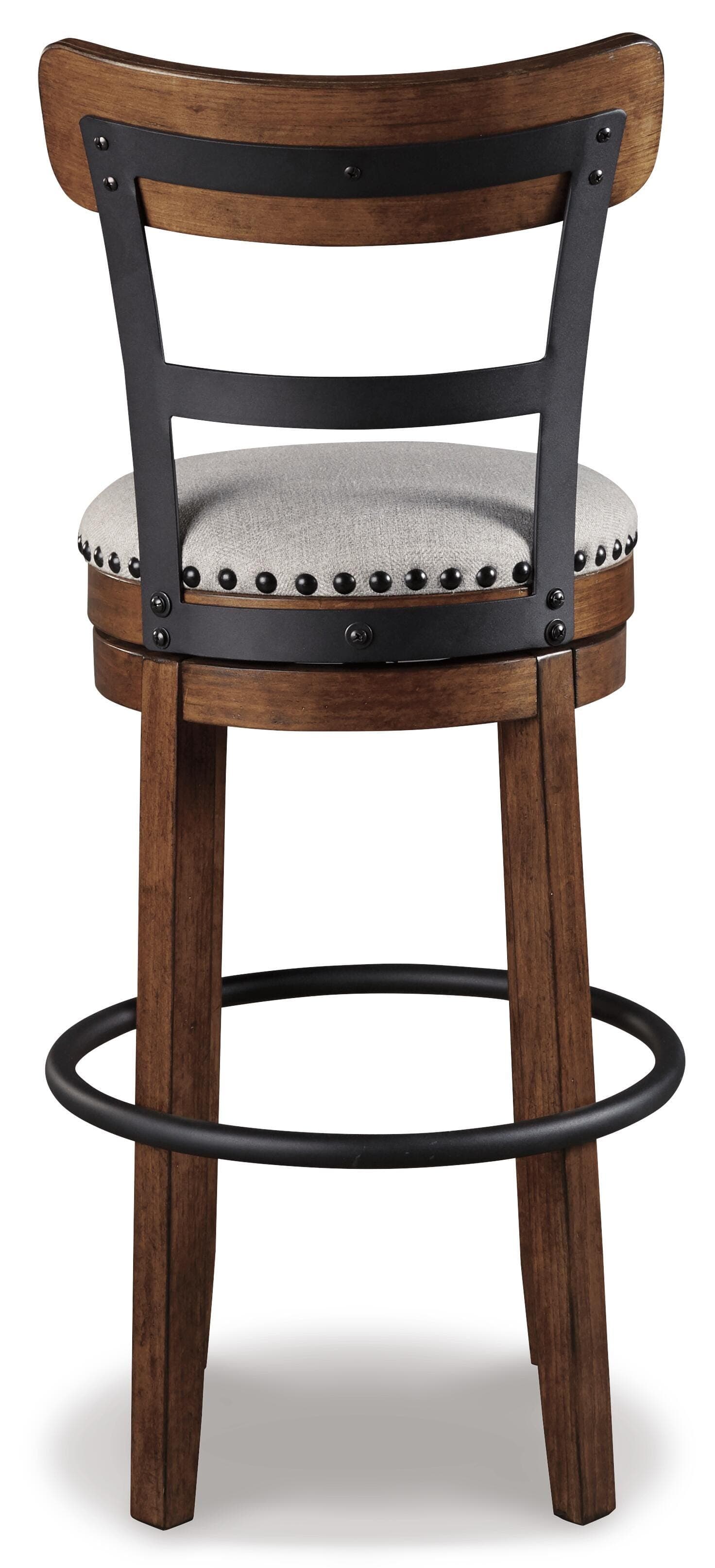 Valebeck Bar Height Bar Stool — Black/Gray & Brown/Beige — view 5