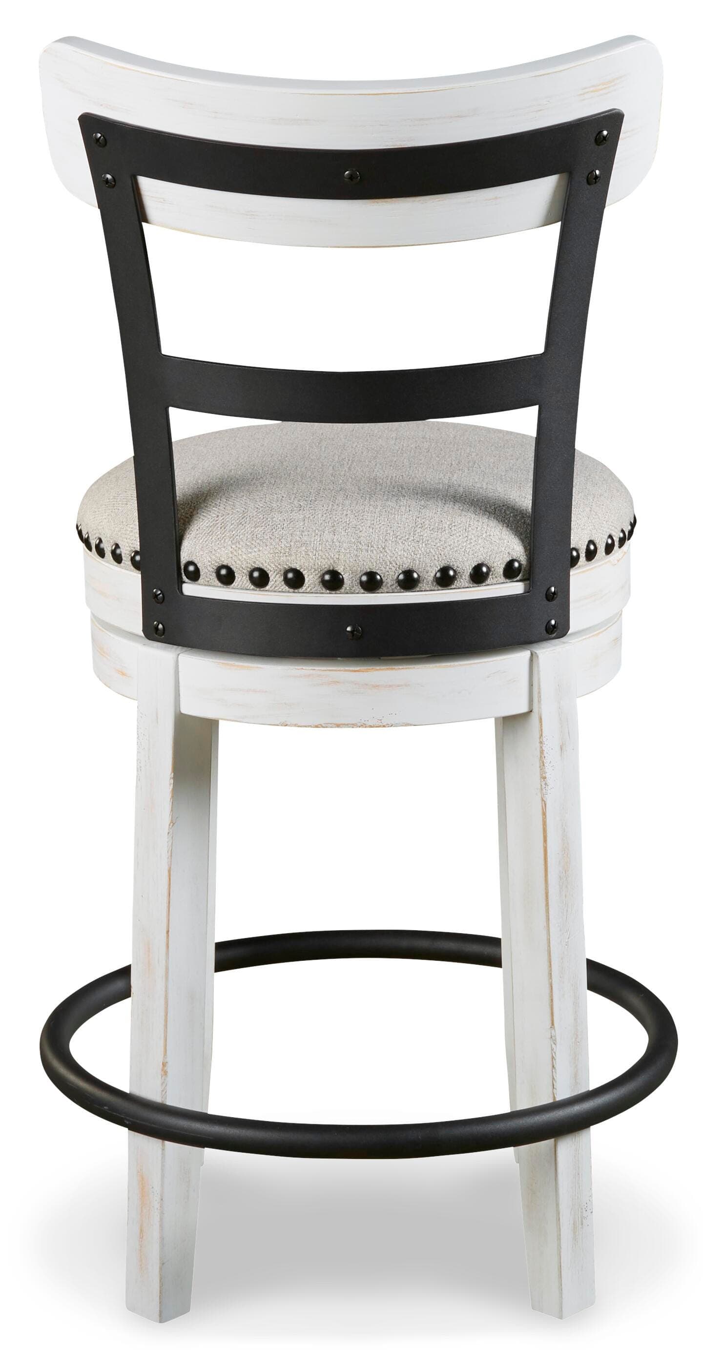 Valebeck Counter Height Bar Stool — White, Black/Gray & Brown/Beige — view 5