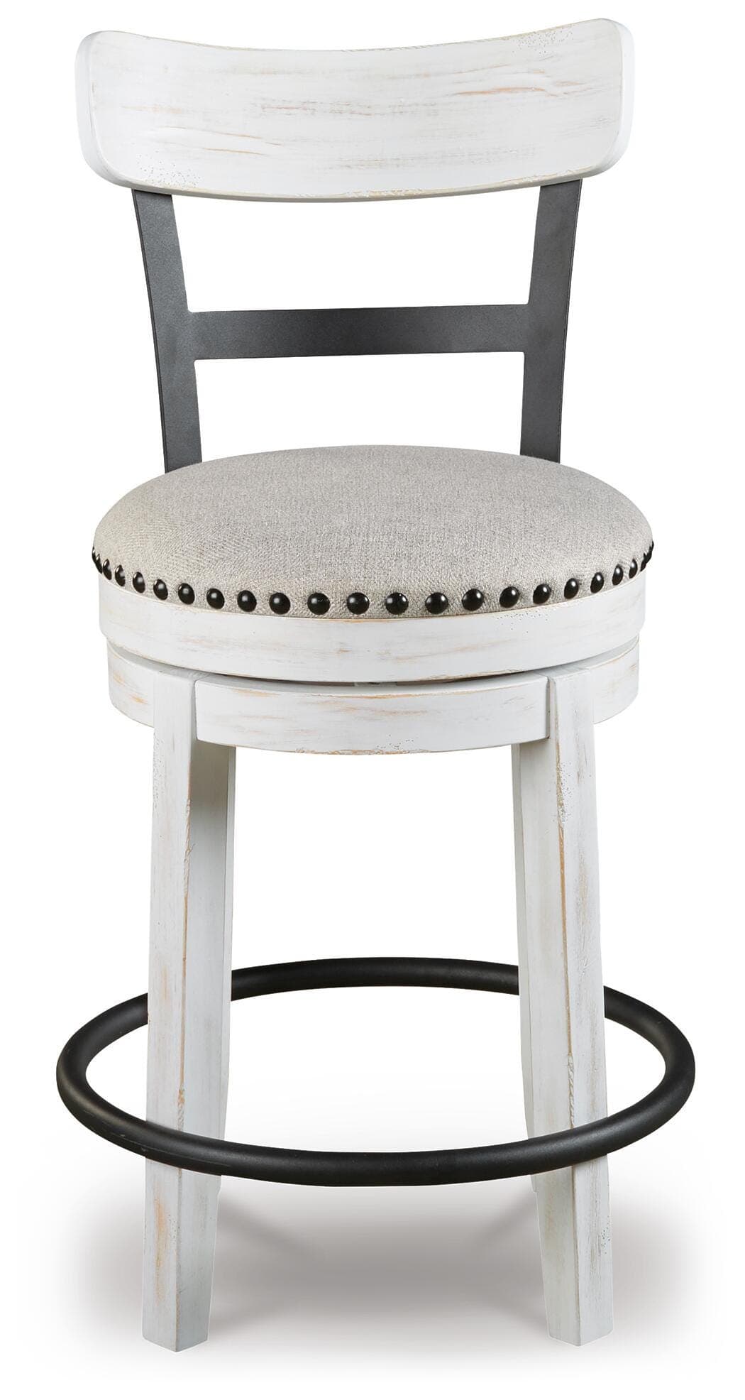Valebeck Counter Height Bar Stool — White, Black/Gray & Brown/Beige — view 3