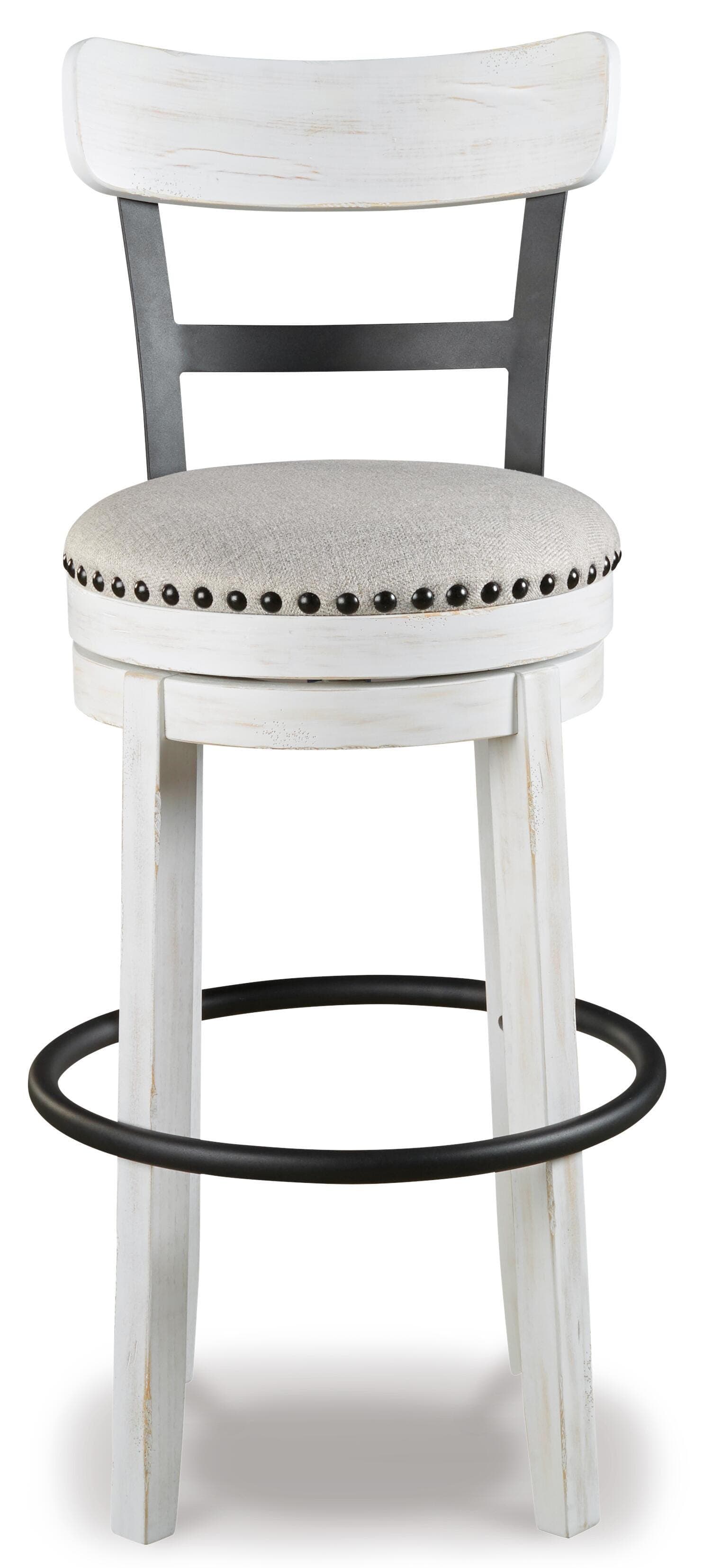 Valebeck Bar Height Bar Stool — White, Black/Gray & Brown/Beige — view 3