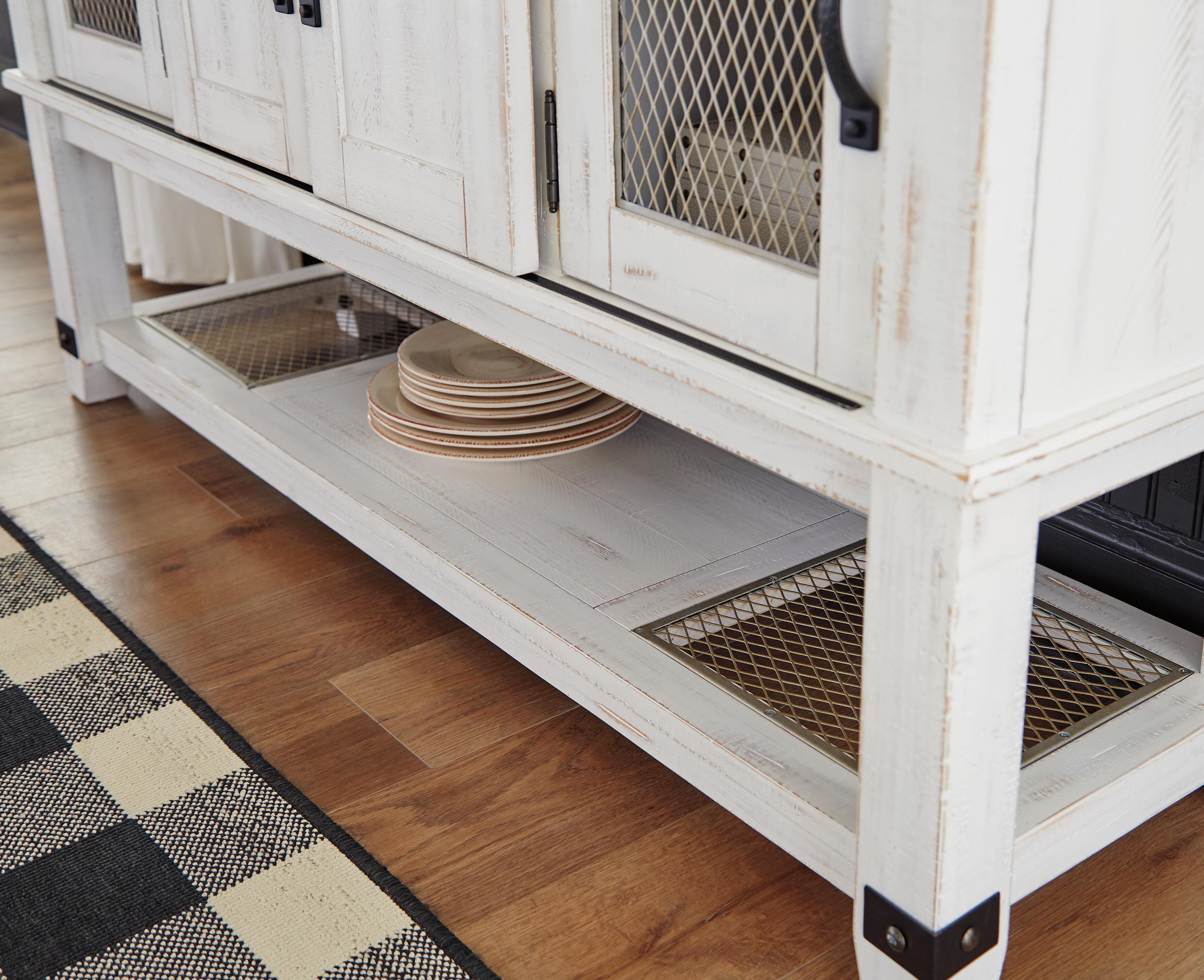 Valebeck Dining Server — White & Brown/Beige — view 7