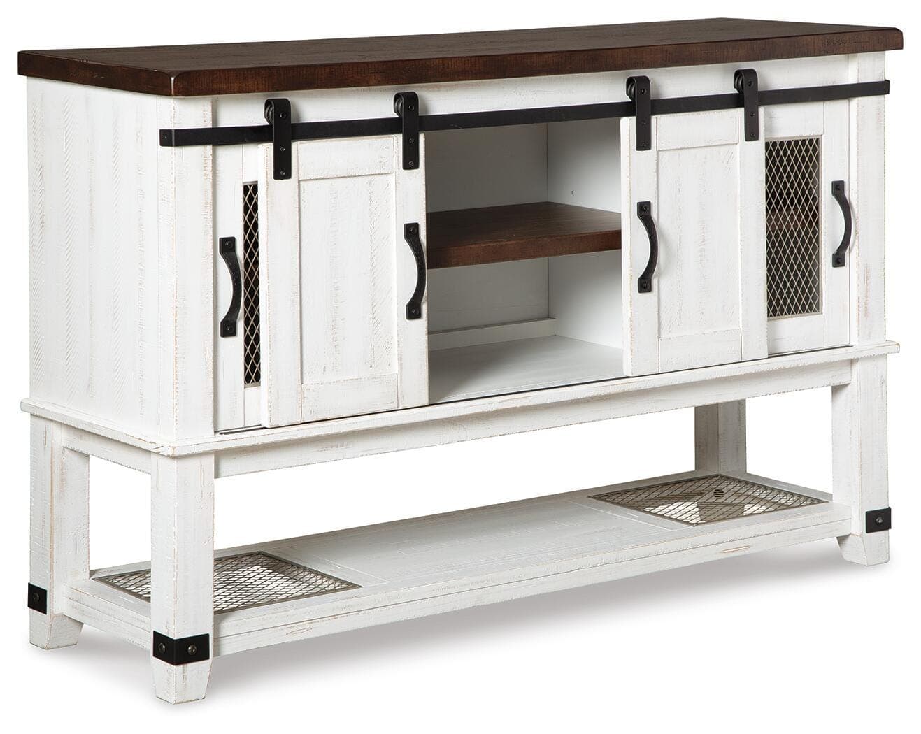 Valebeck Dining Server — White & Brown/Beige — view 3
