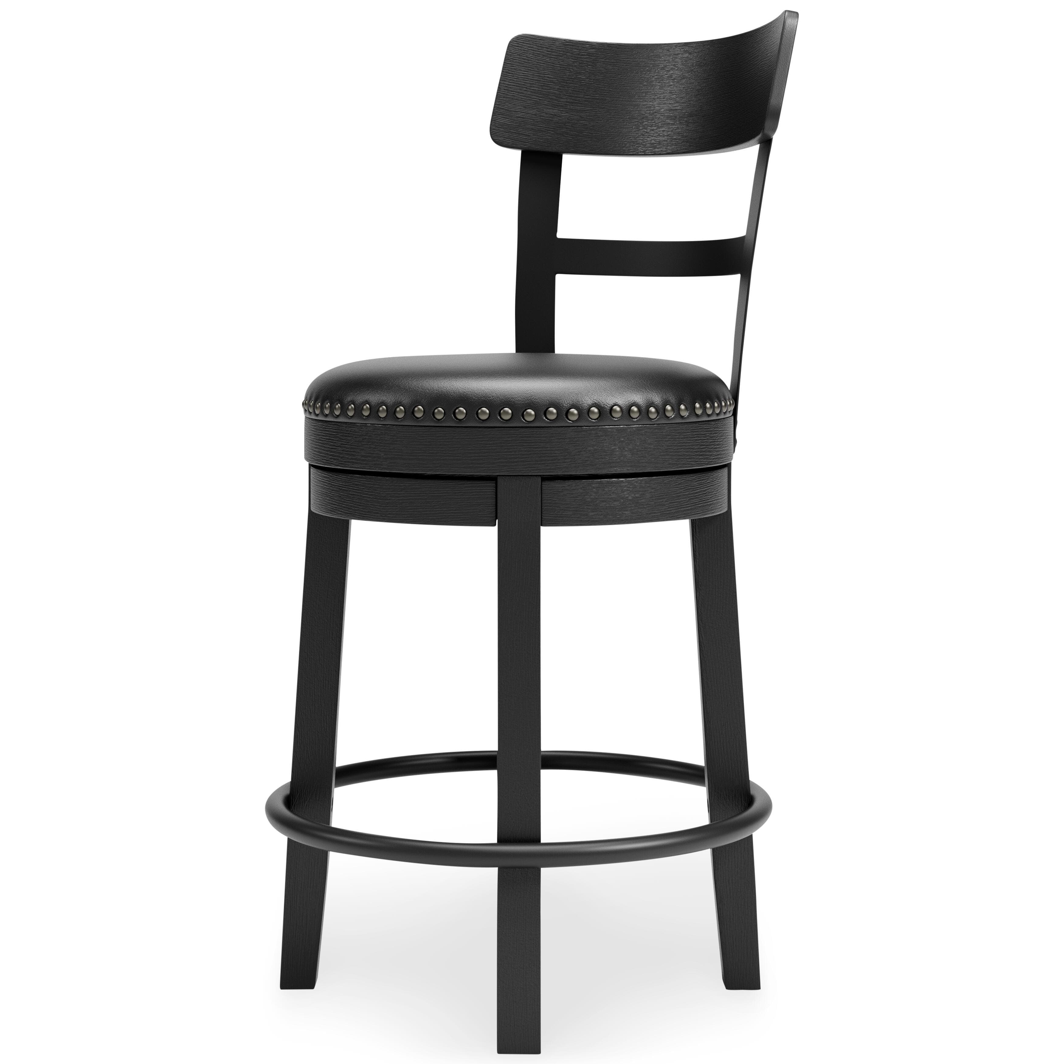 Valebeck Counter Height Bar Stool — Black/Gray — view 5