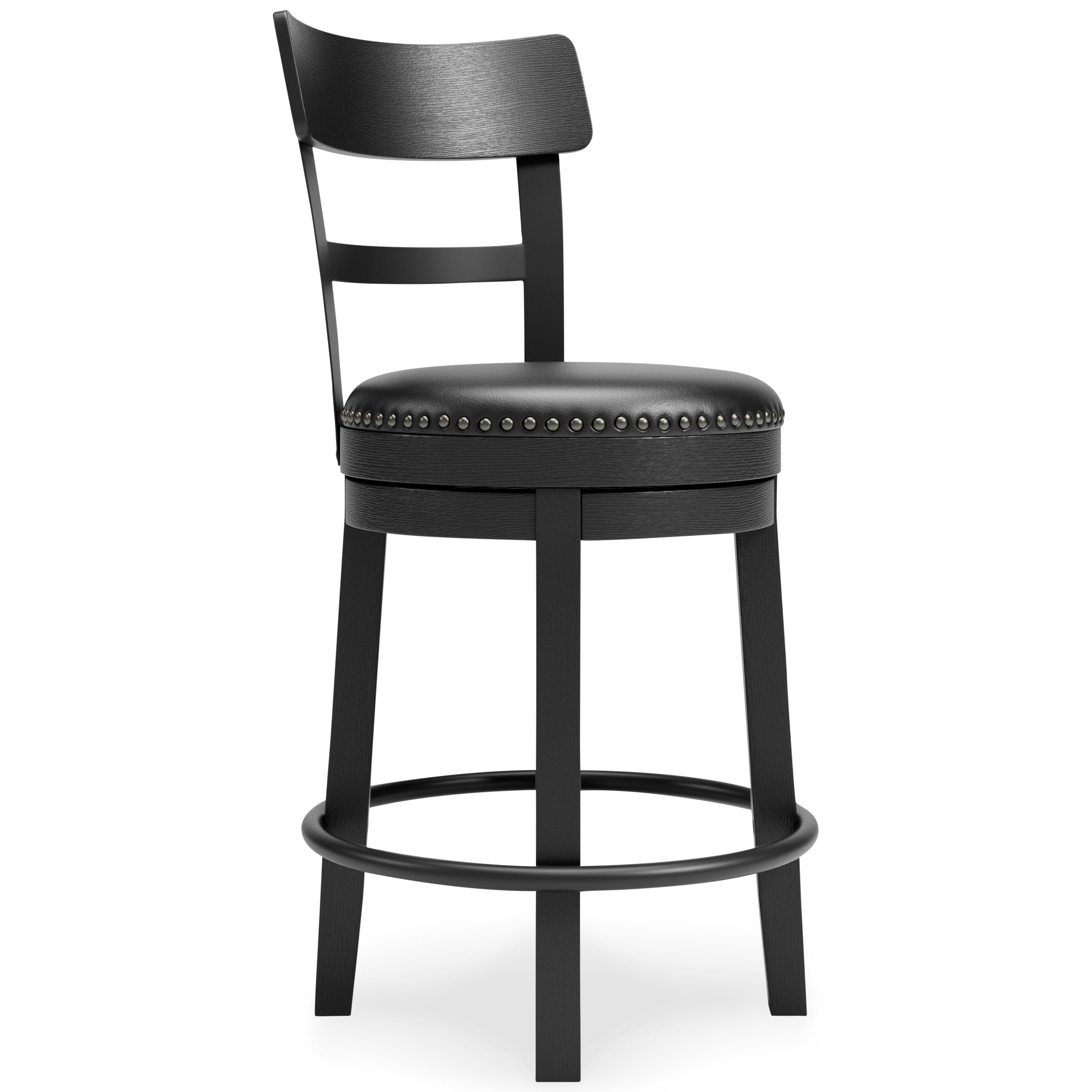 Valebeck Counter Height Bar Stool — Black/Gray — view 2