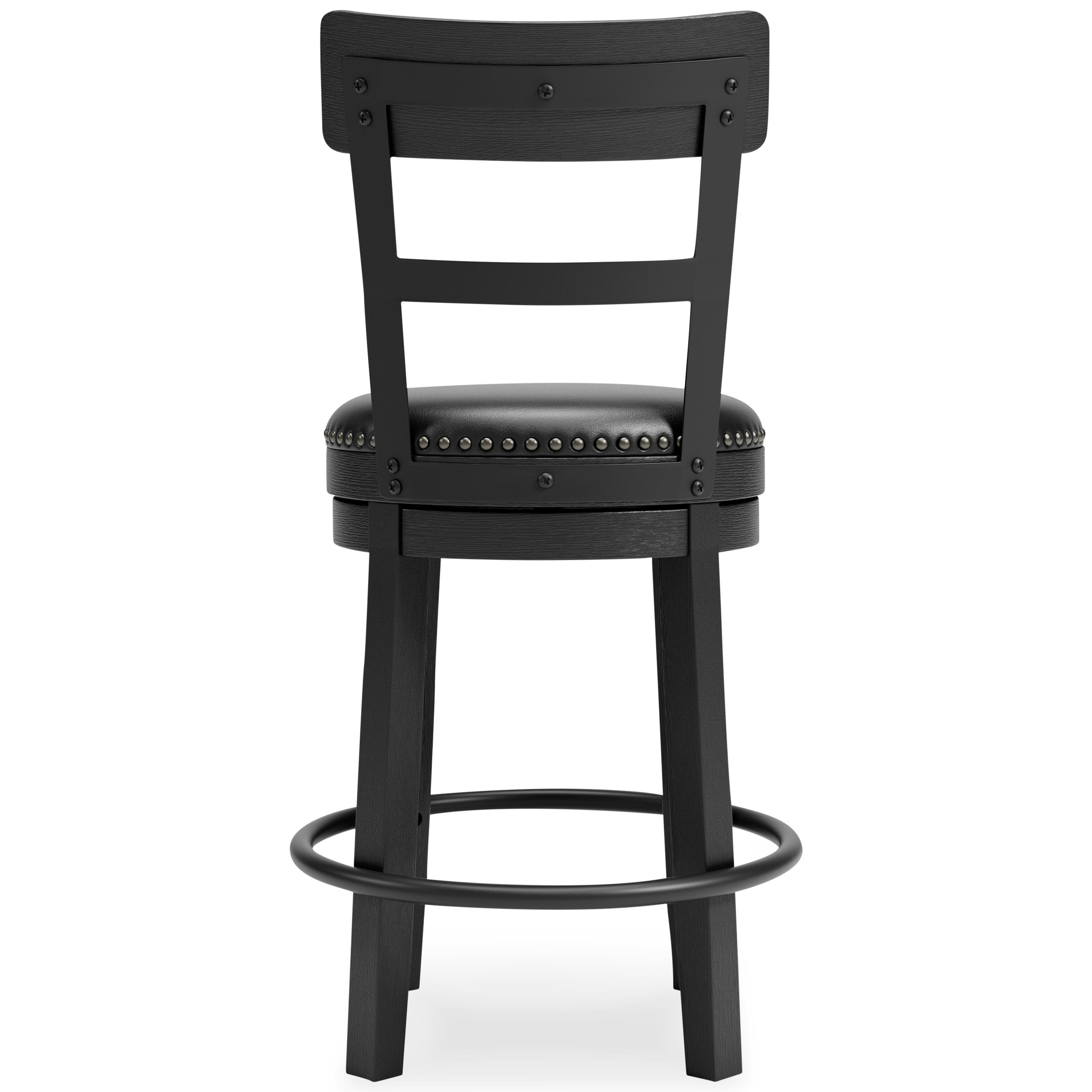 Valebeck Counter Height Bar Stool — Black/Gray — view 7