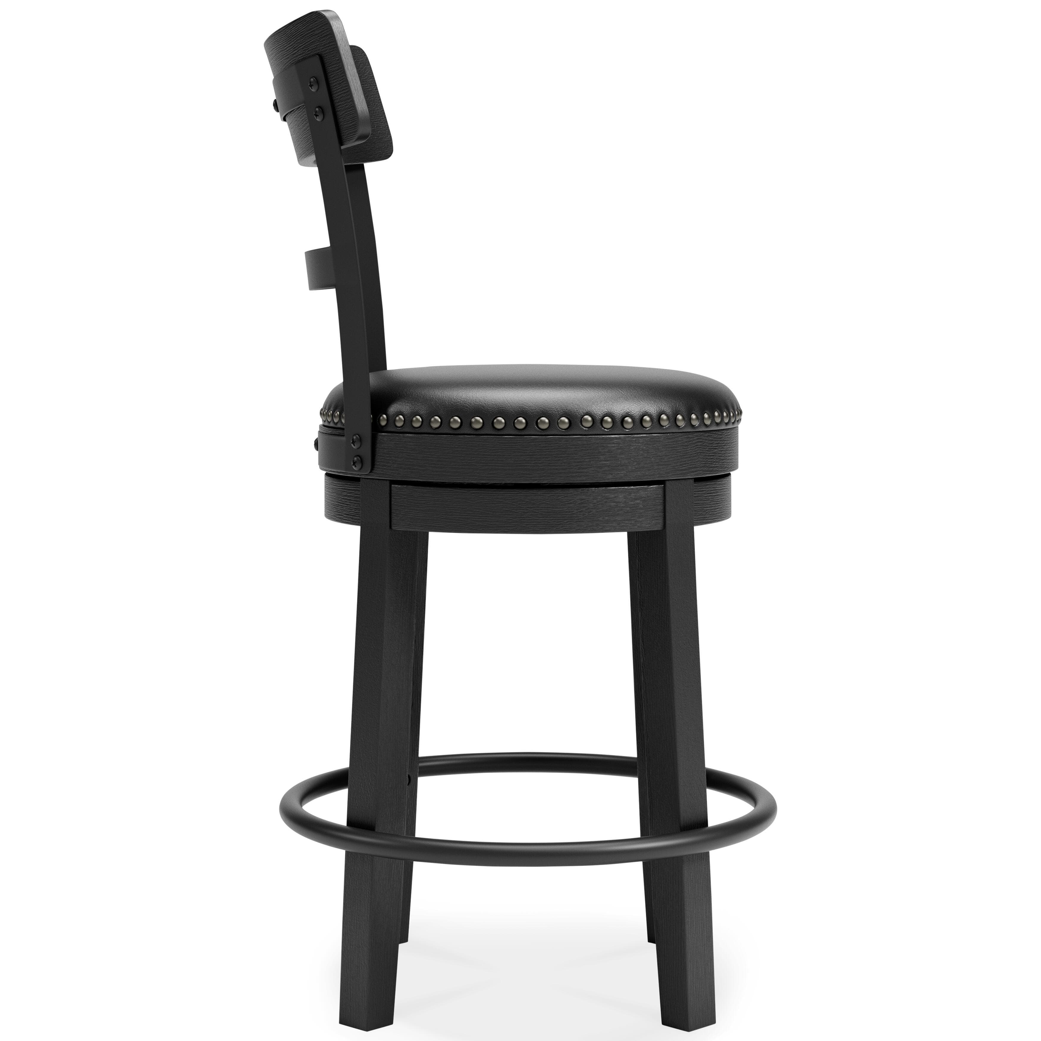 Valebeck Counter Height Bar Stool — Black/Gray — view 6