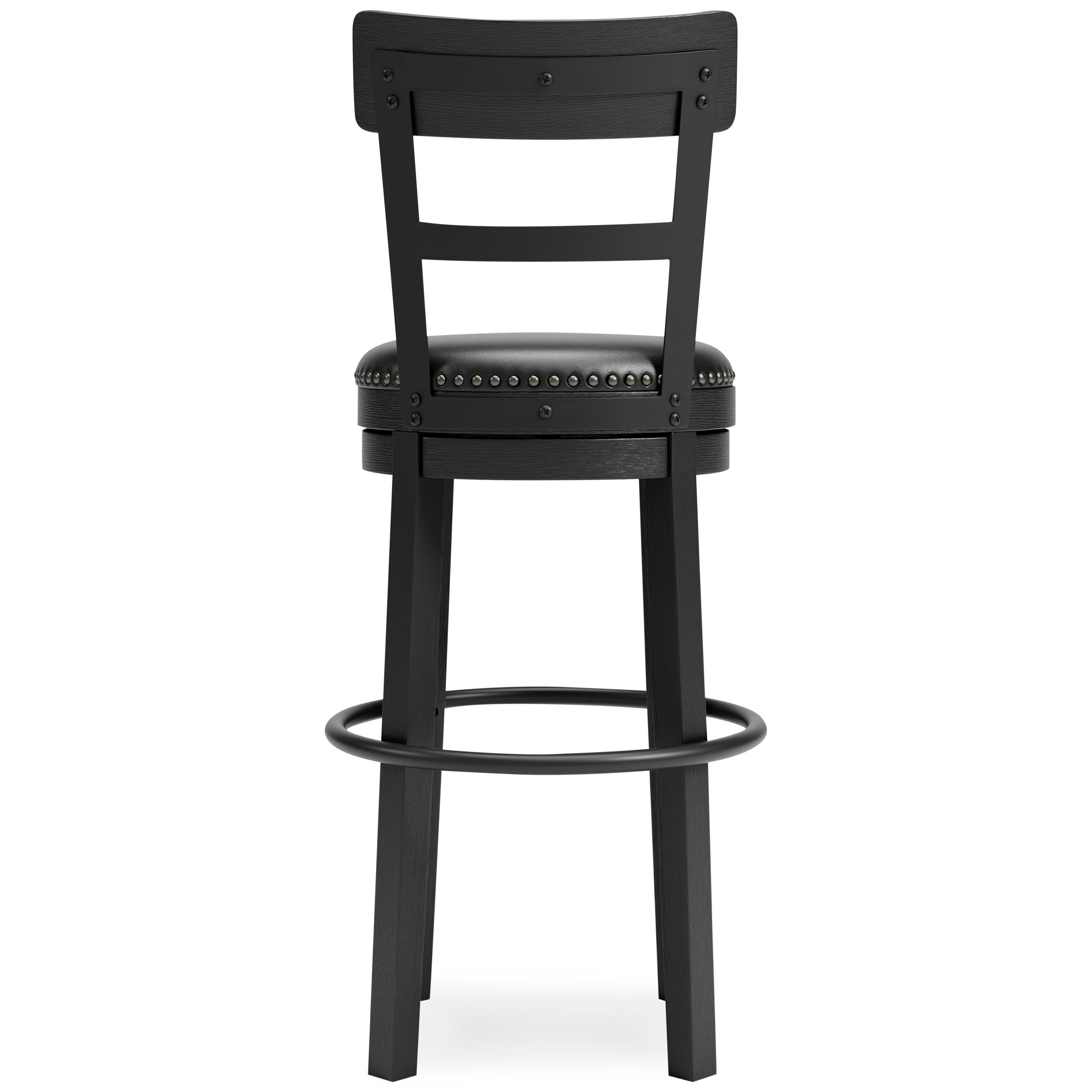 Valebeck Bar Height Bar Stool — Black/Gray — view 7