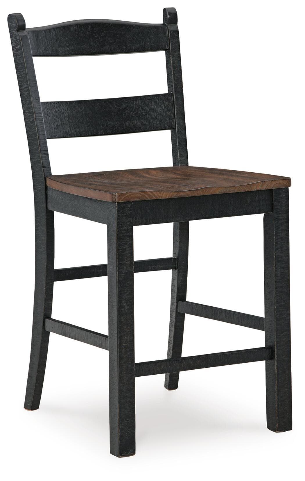 Valebeck Counter Height Barstool — Black/Gray & Brown/Beige — view 3
