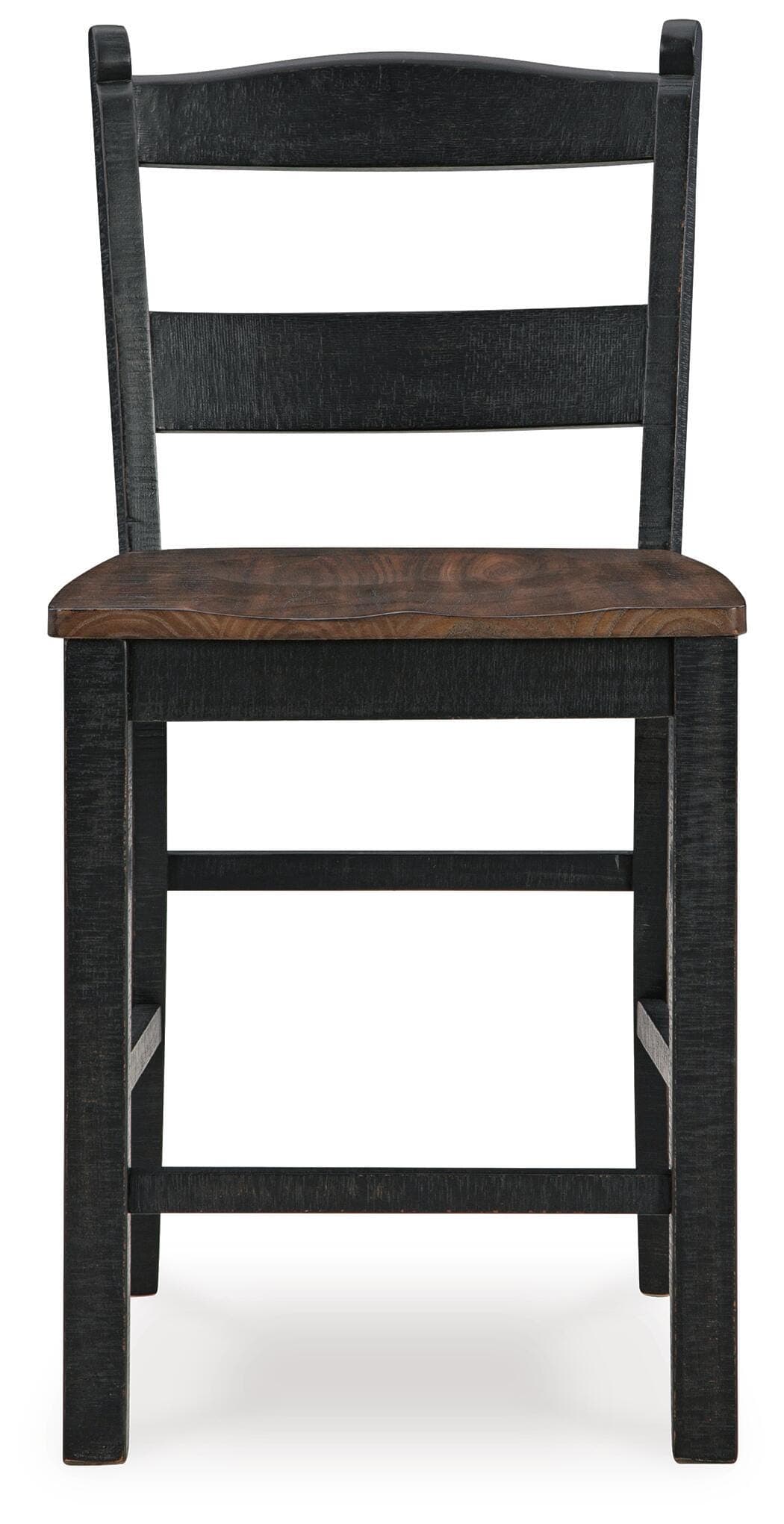 Valebeck Counter Height Barstool — Black/Gray & Brown/Beige — view 4