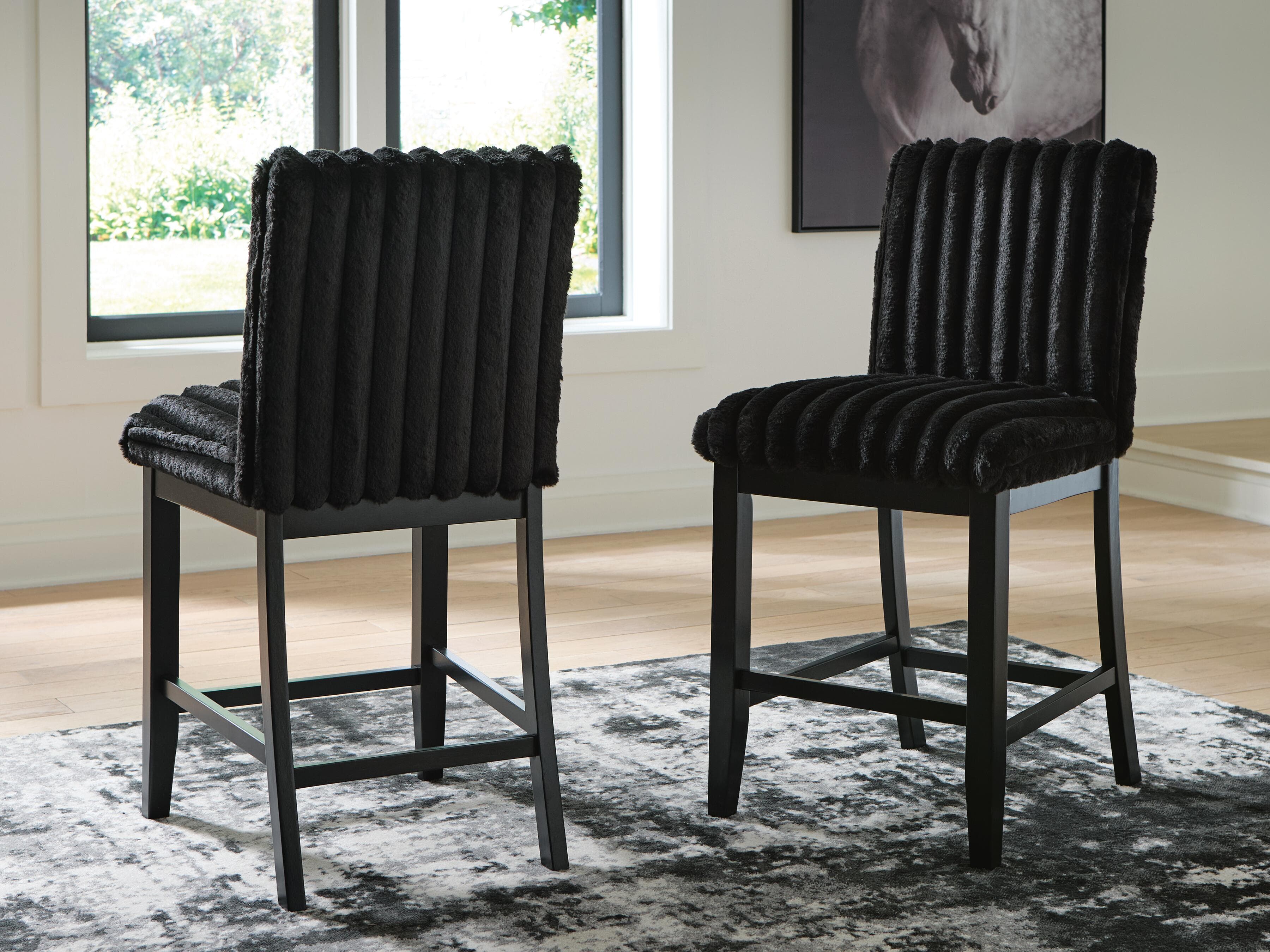 Lilyberg Counter Height Barstool — Black/Gray — view 2