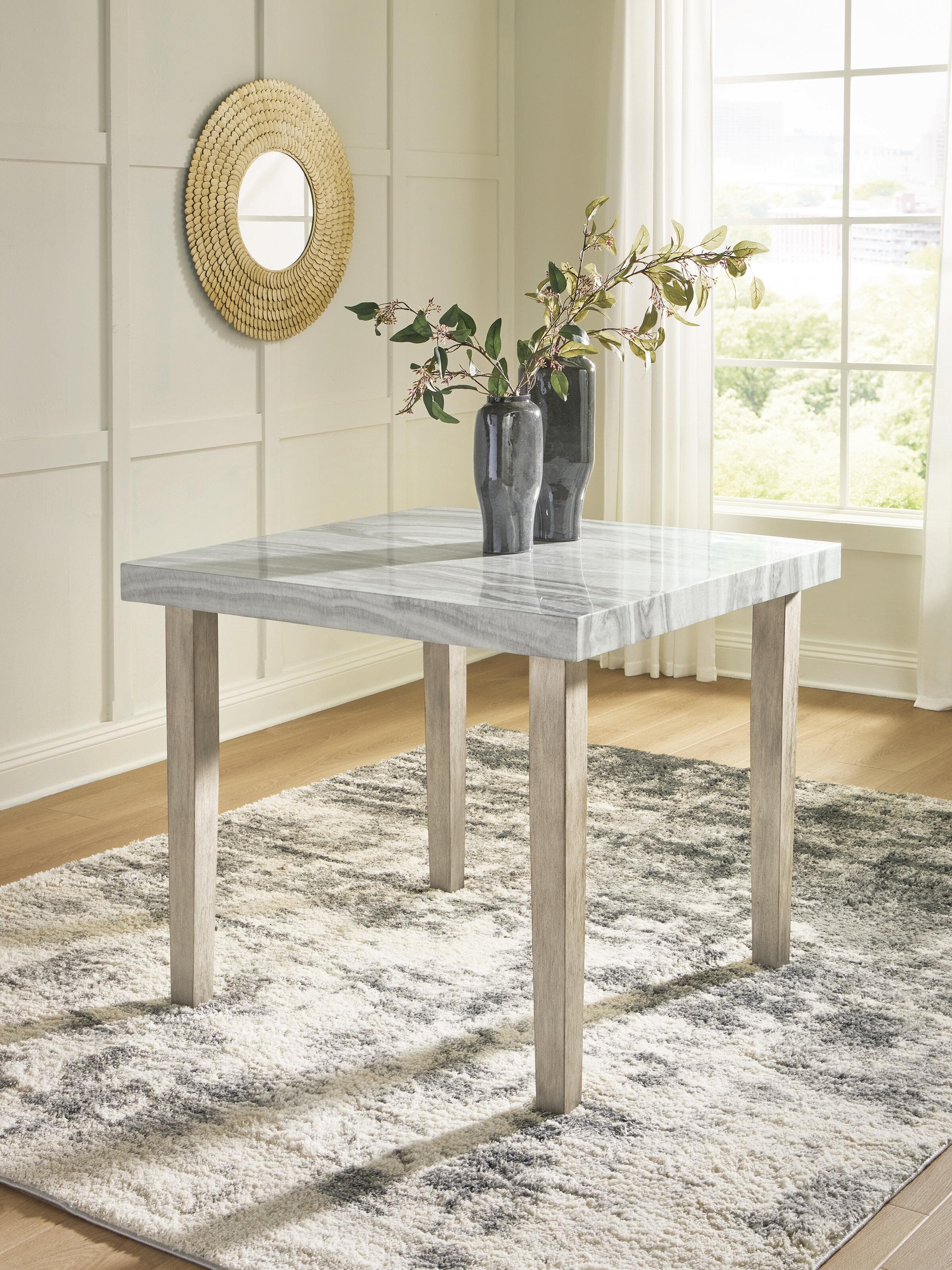 Karmenton Counter Height Dining Table — Brown/Beige — view 2