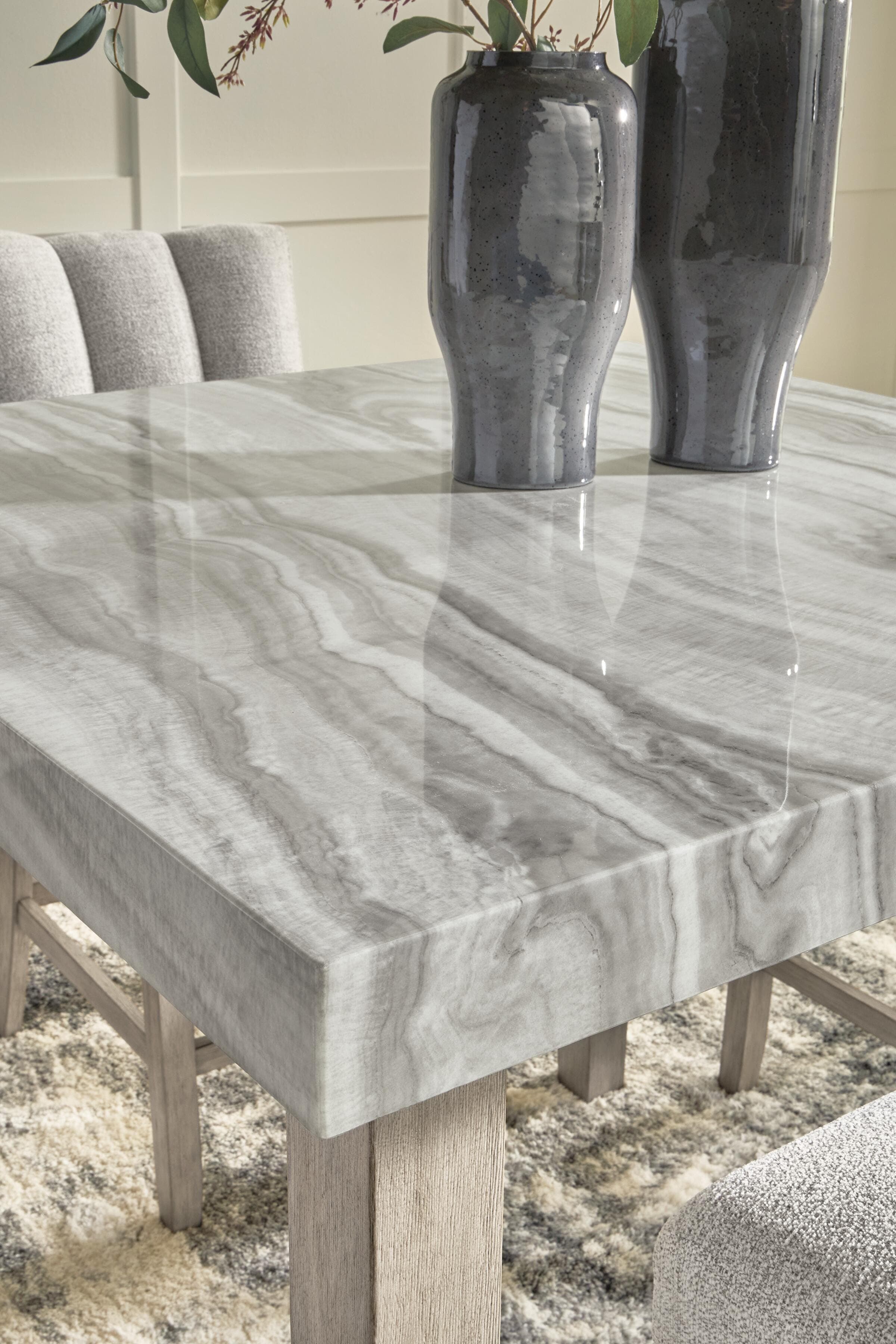 Karmenton Counter Height Dining Table — Brown/Beige — view 4