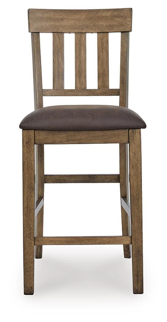 Broxtyn Counter Height Barstool — Brown/Beige — view 4