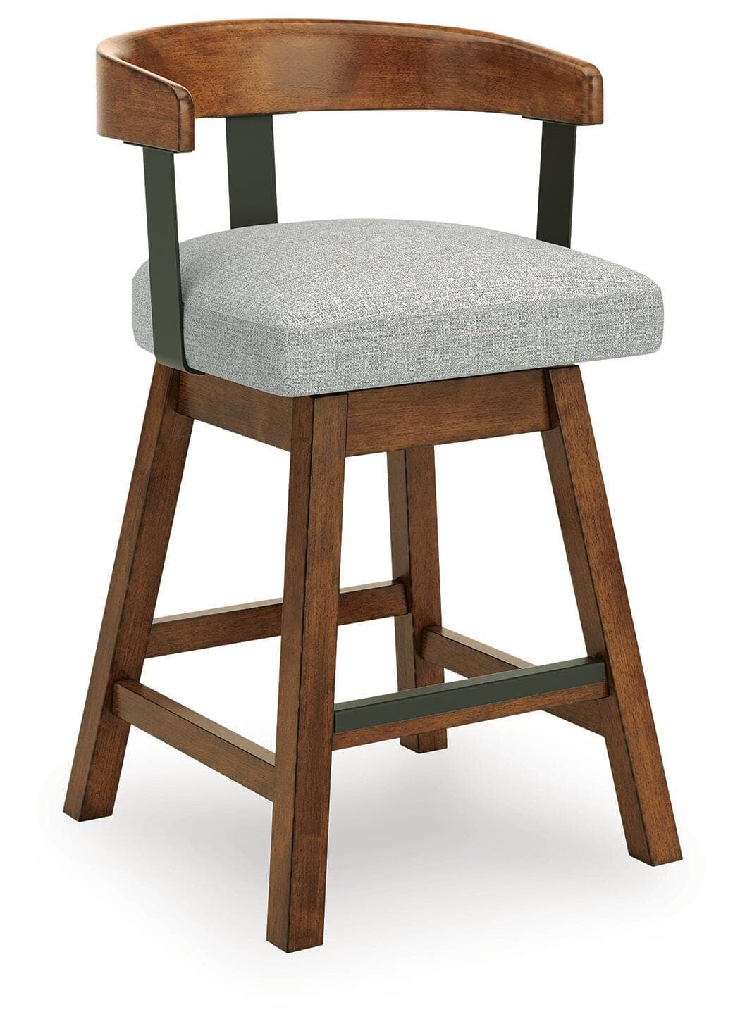Ralene Counter Height Barstool — Black/Gray & Brown/Beige — view 3