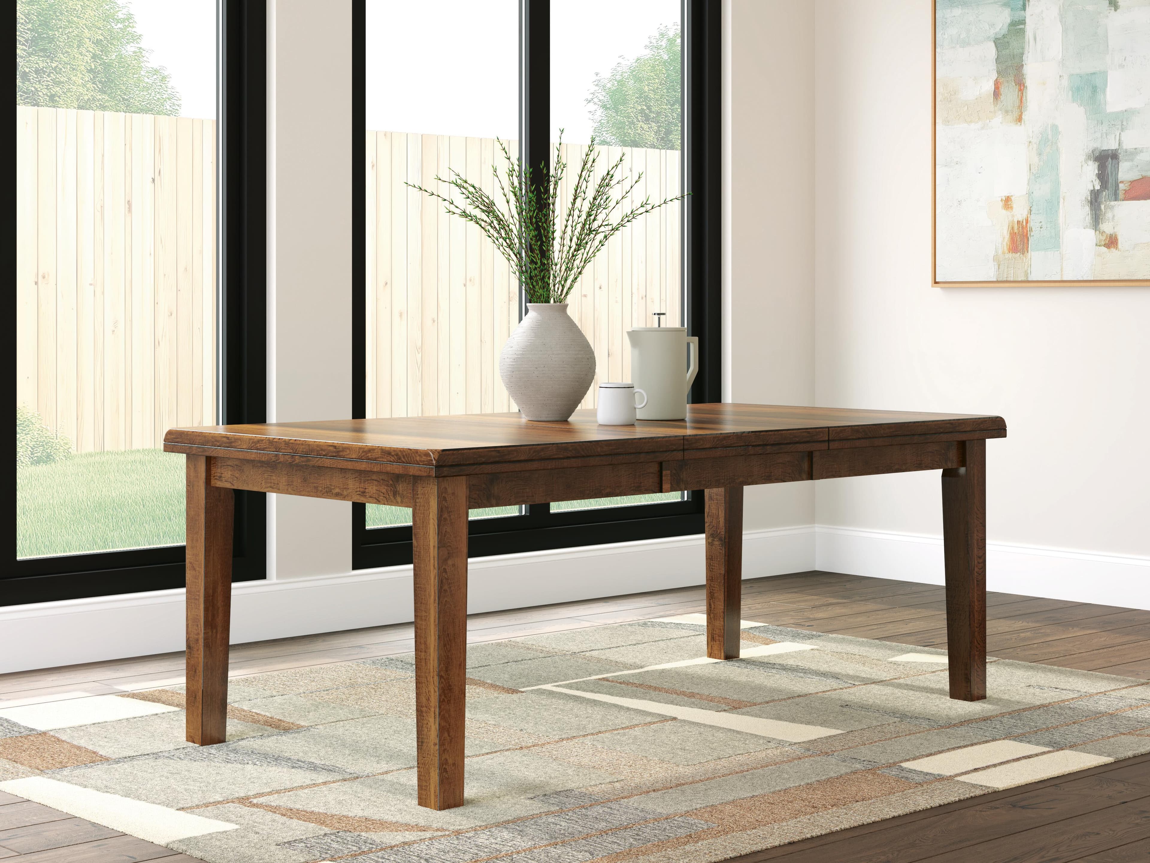 Ralene Dining Extension Table — Brown/Beige — view 2