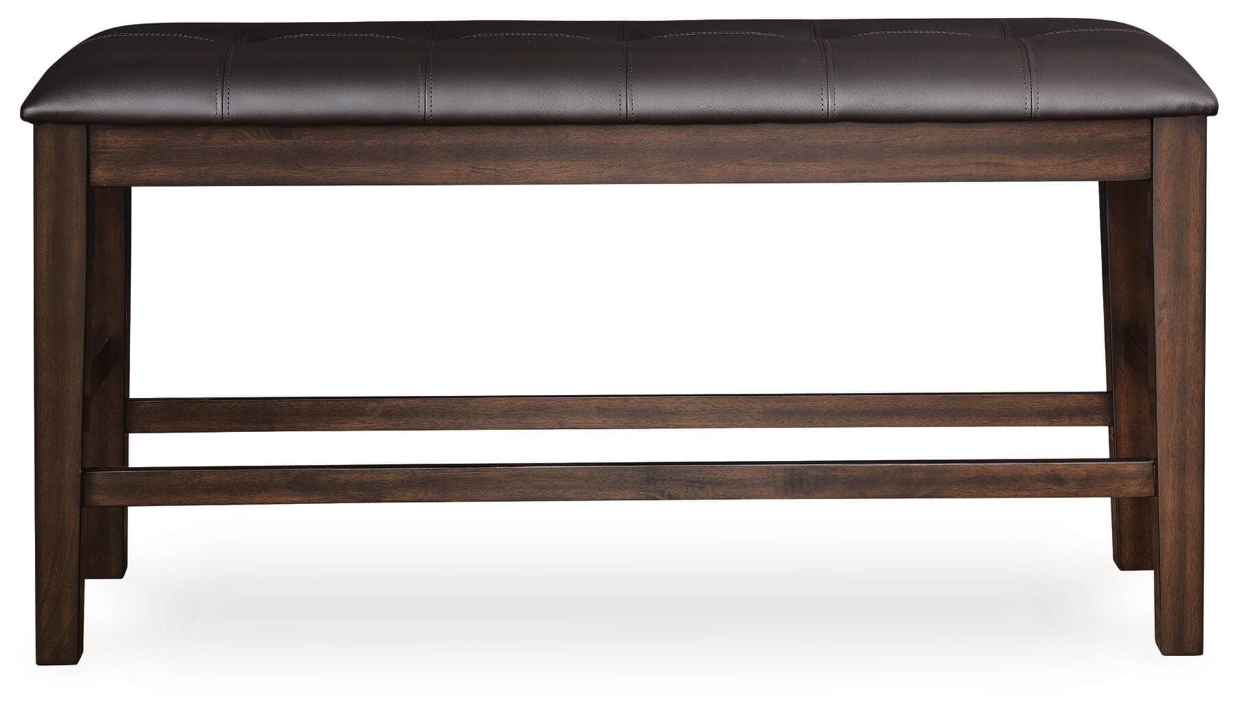 Haddigan Counter Height Dining Bench — Brown/Beige — view 3