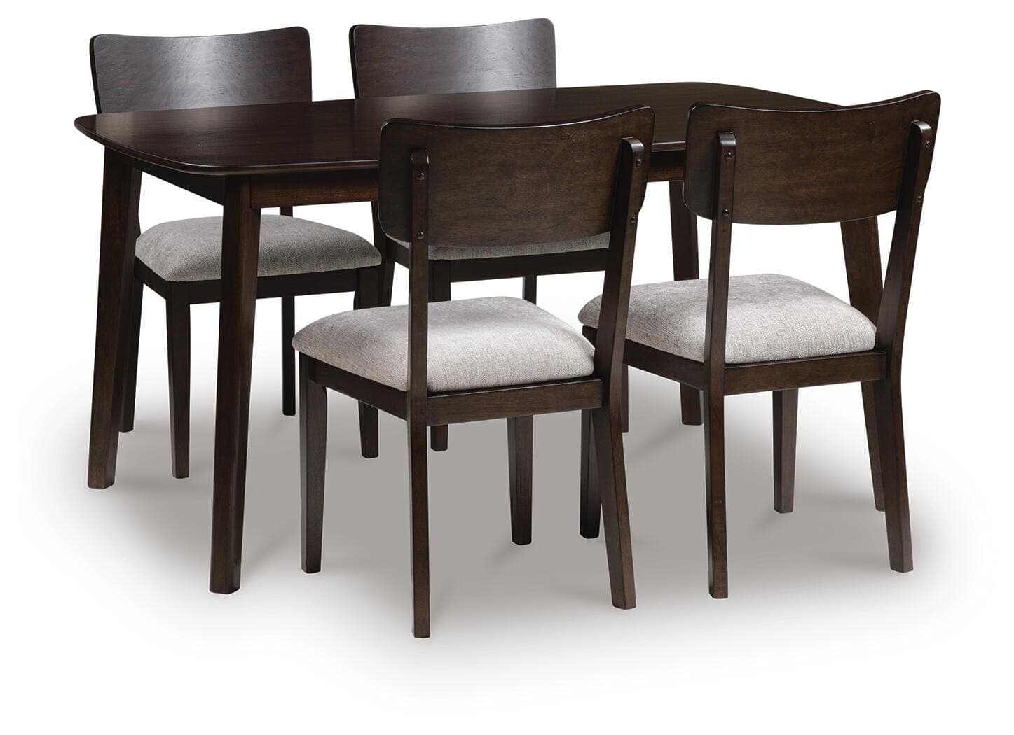Dantenton Dining Table and 4 Chairs (Set of 5) — Red/Burgundy — Elite Furniture Cincinnati