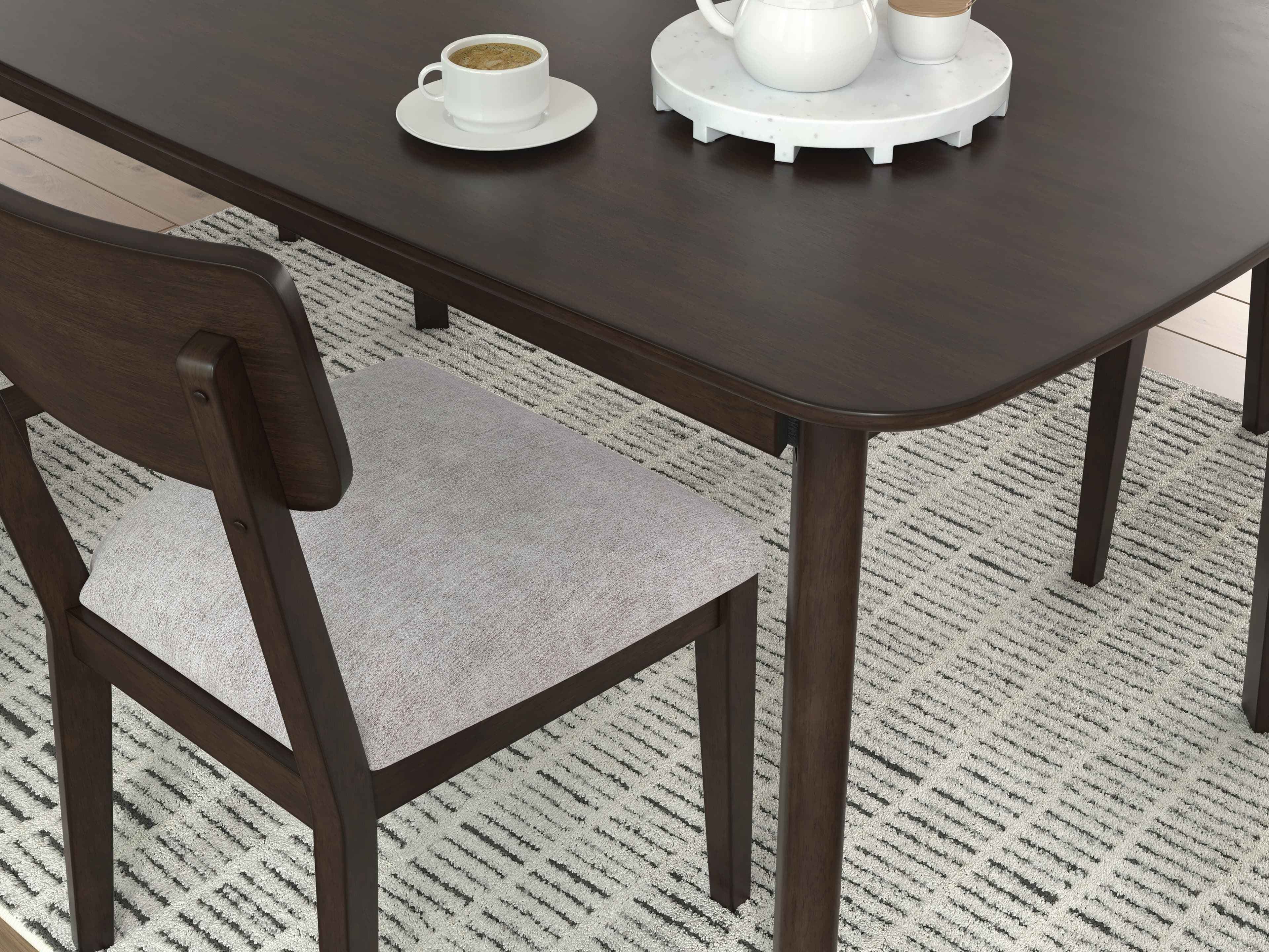 Dantenton Dining Table and 4 Chairs (Set of 5) — Red/Burgundy — view 4