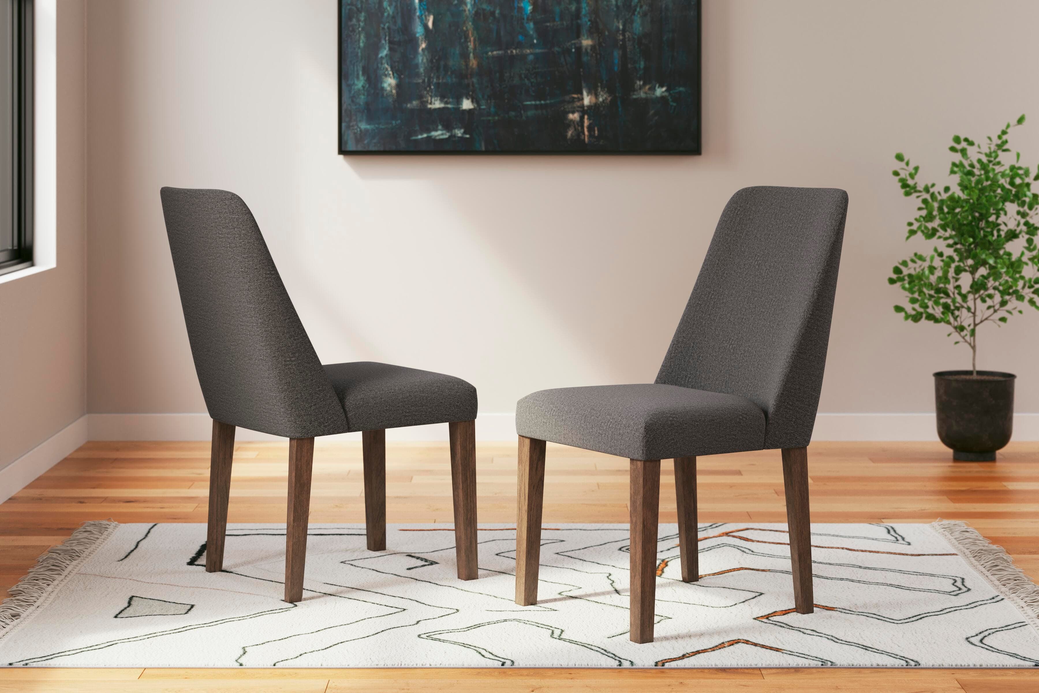Lyncott Dining Chair — Black/Gray & Brown/Beige — Elite Furniture Cincinnati