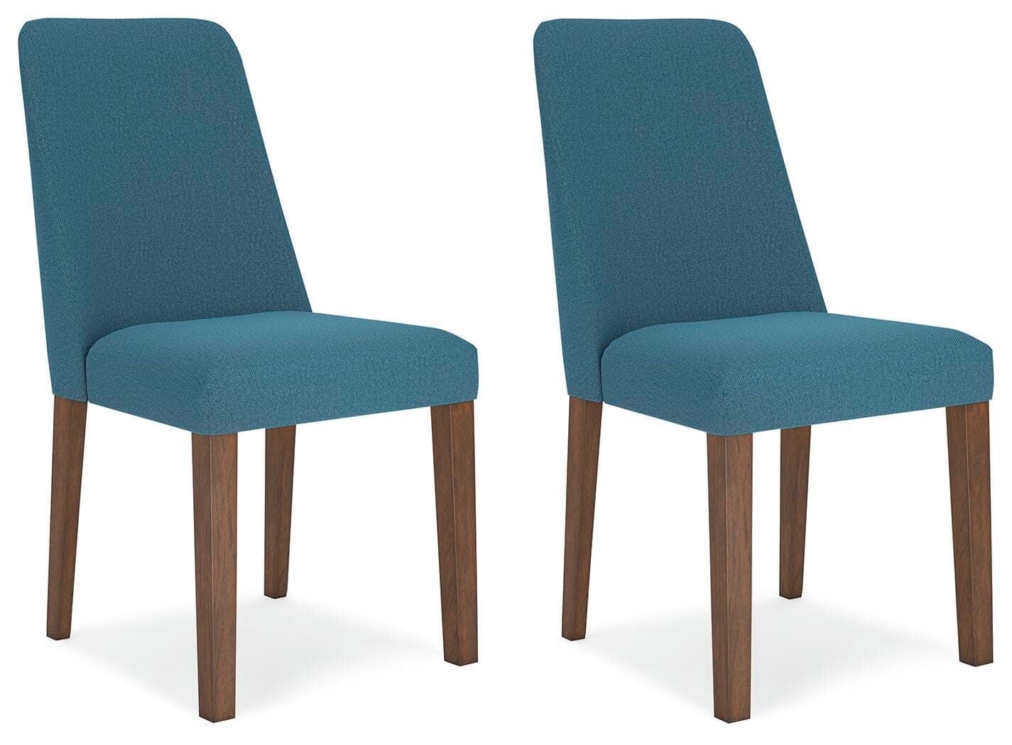 Lyncott Dining Chair — Blue & Brown/Beige — view 2