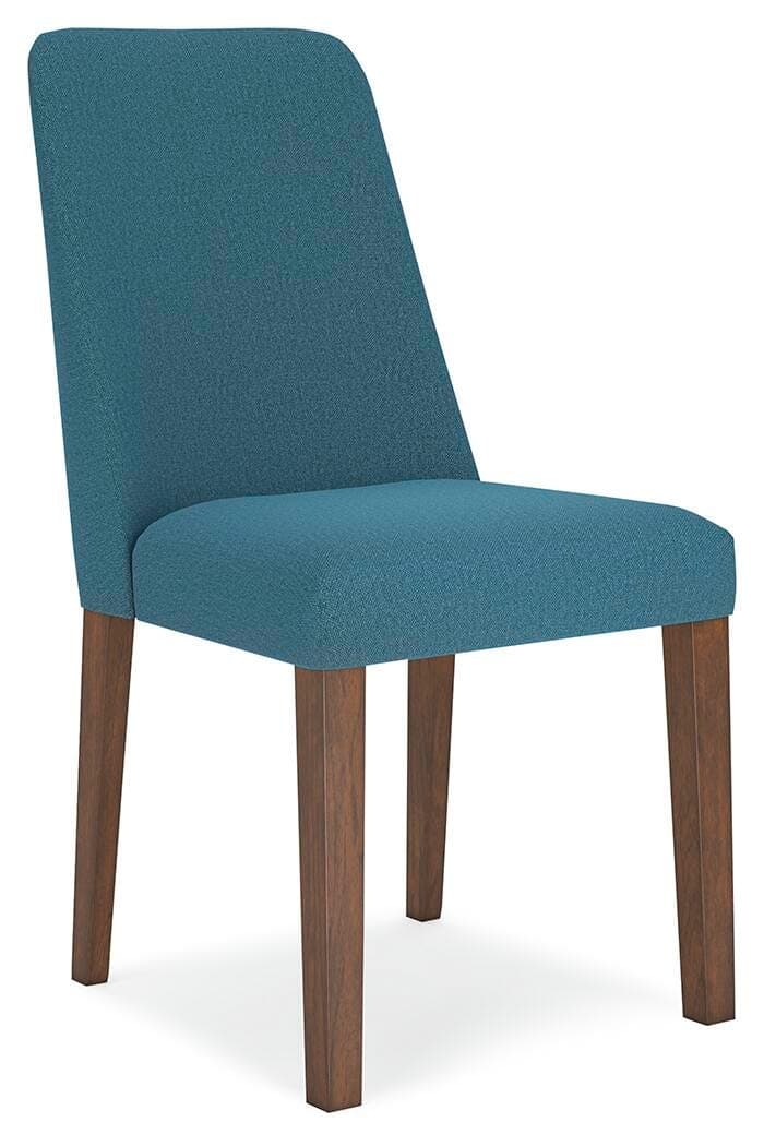 Lyncott Dining Chair — Blue & Brown/Beige — view 4