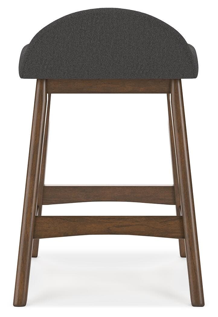 Lyncott Counter Height Bar Stool — Black/Gray & Brown/Beige — view 7