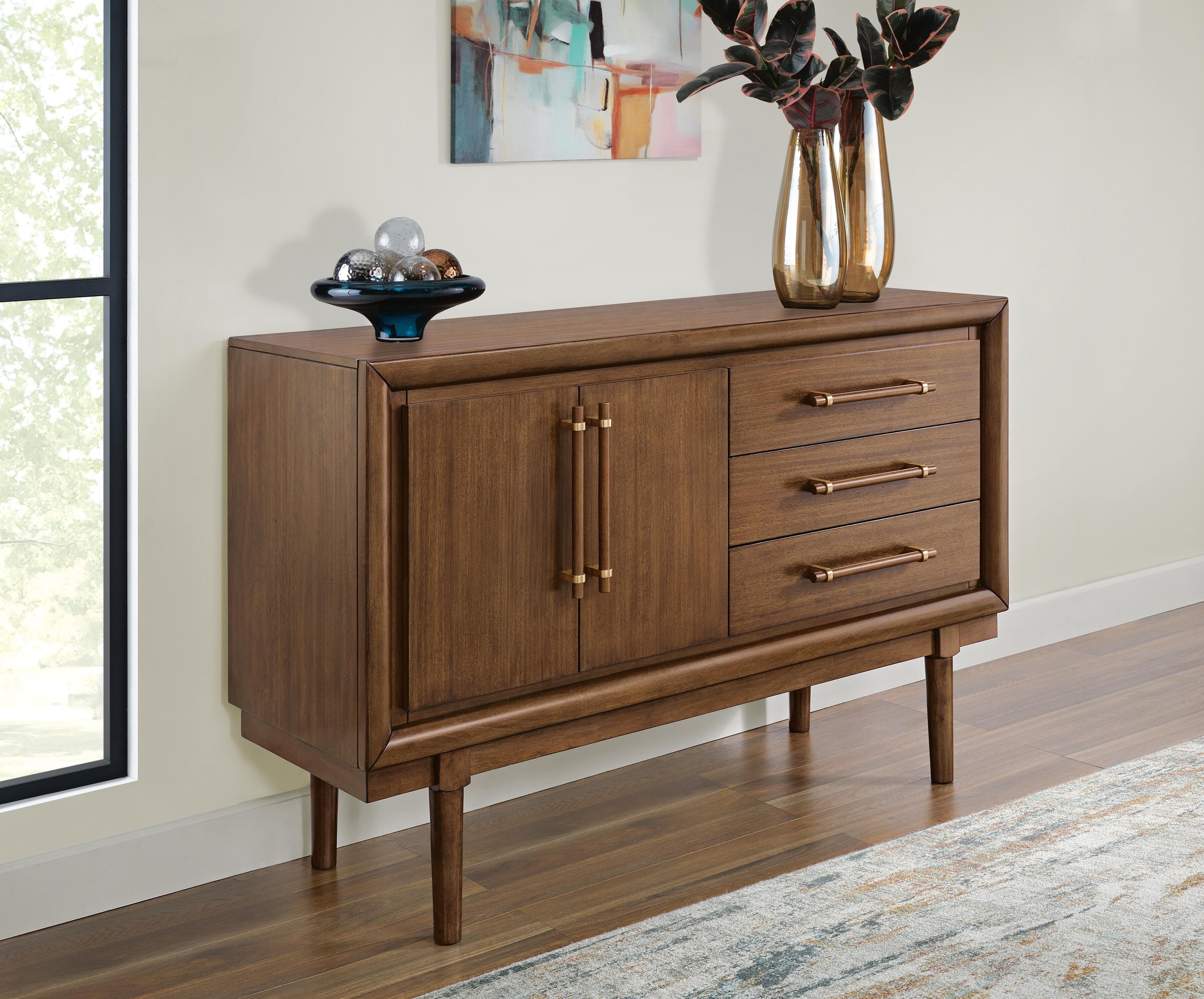Lyncott Dining Server — Brown/Beige — view 2