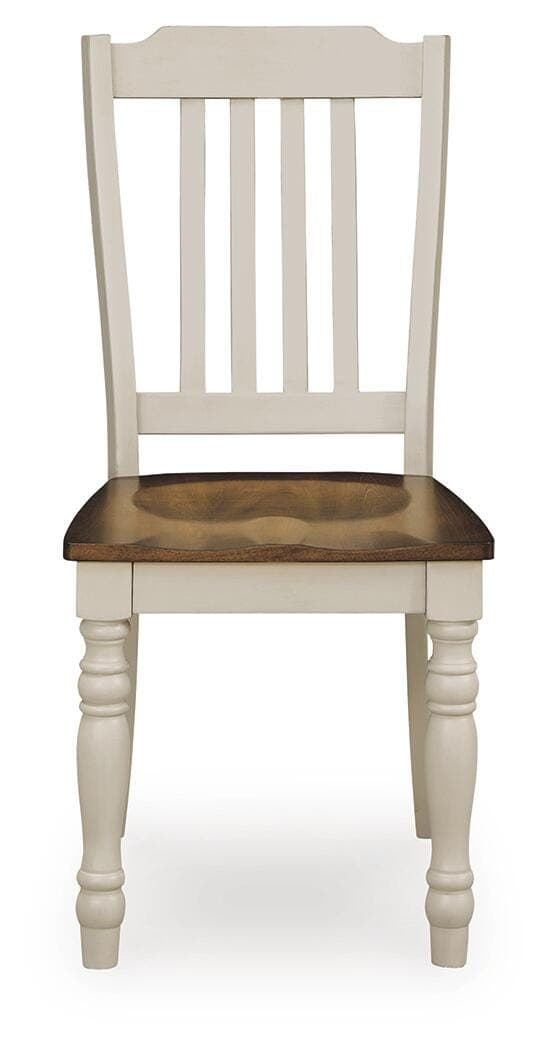 Mellintine Dining Chair — White & Brown/Beige — view 4