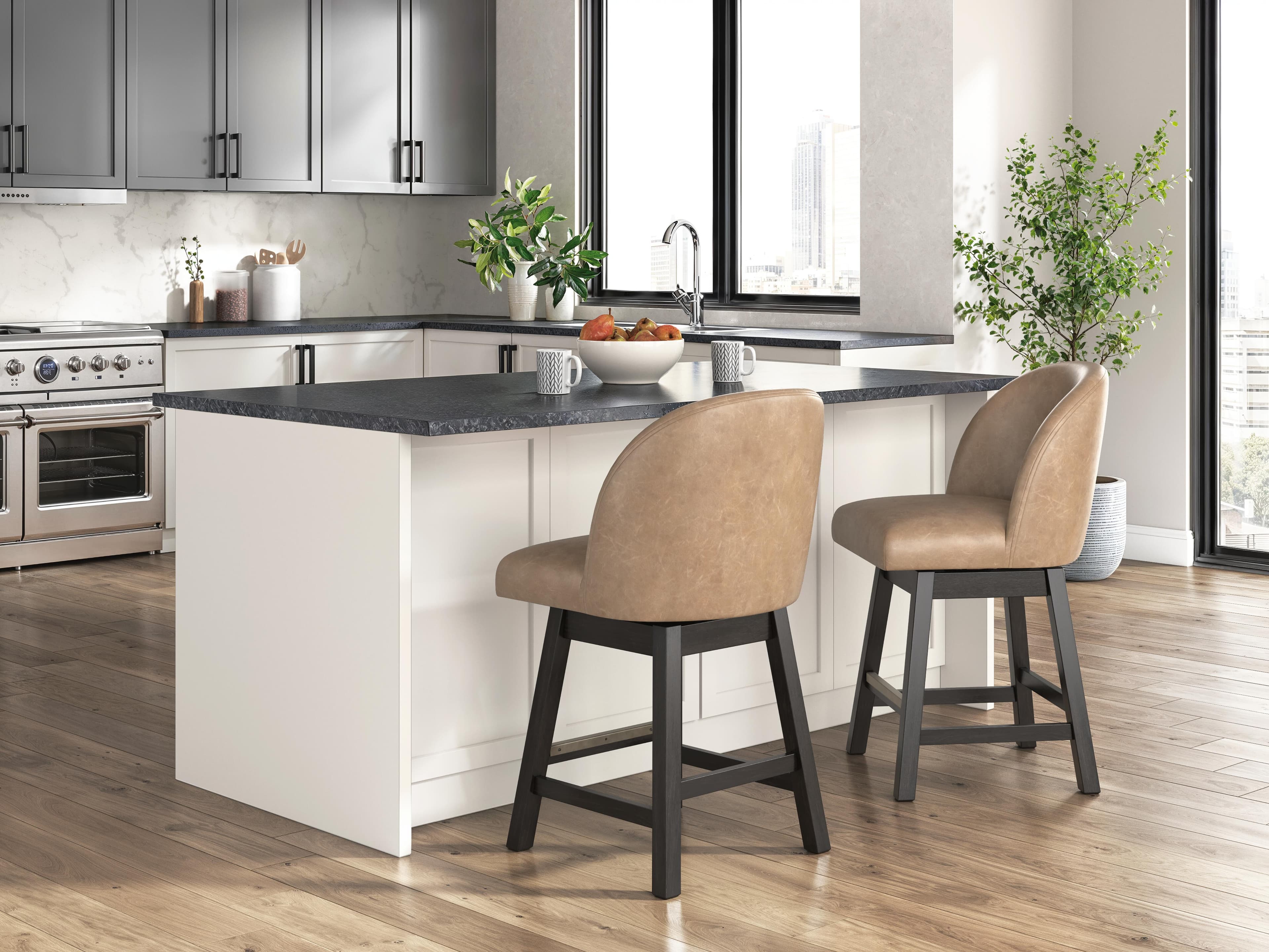 Neymorton Counter Height Barstool — Brown/Beige — view 7