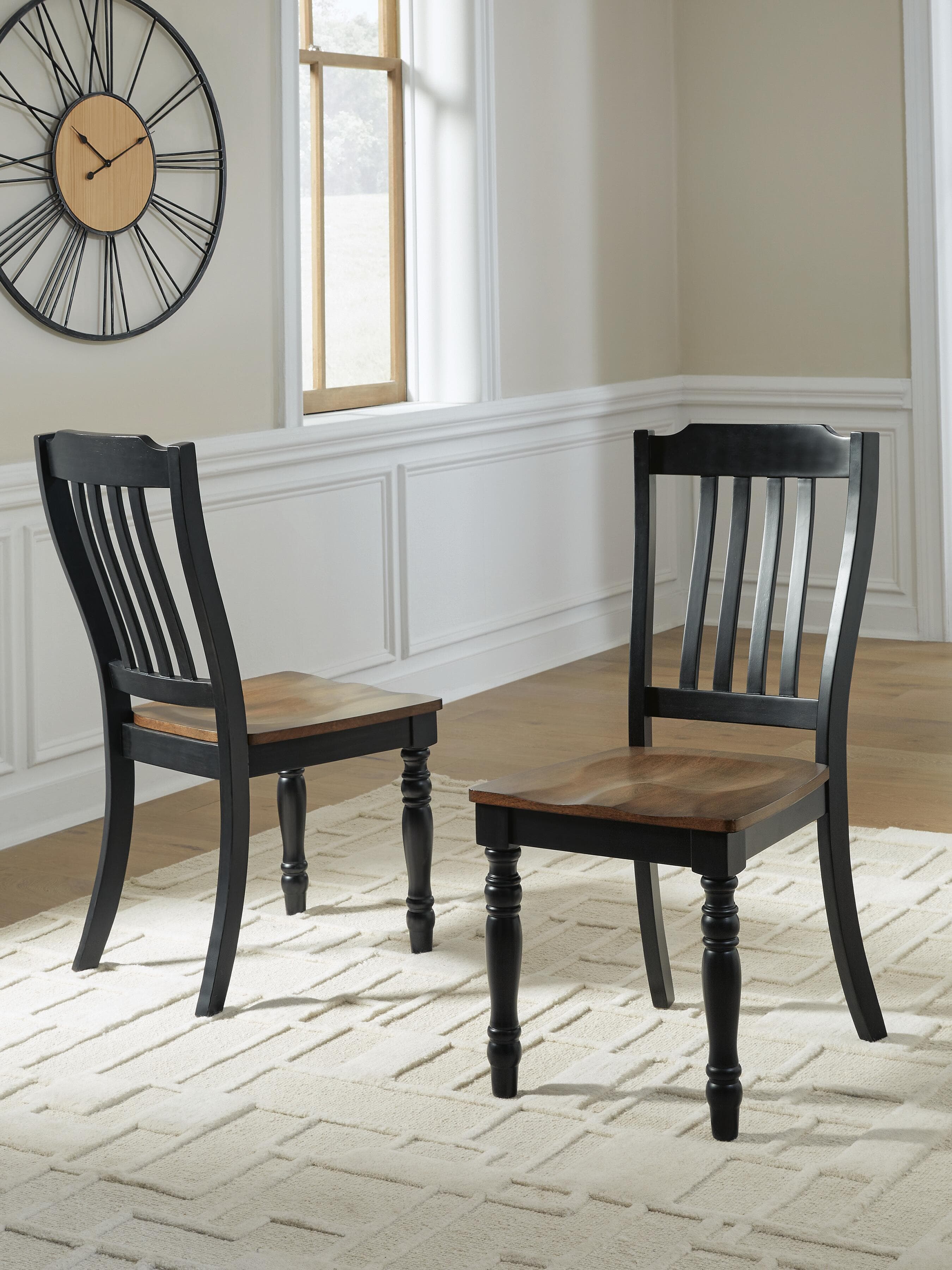 Loganeer Dining Chair — Black/Gray & Brown/Beige — view 2