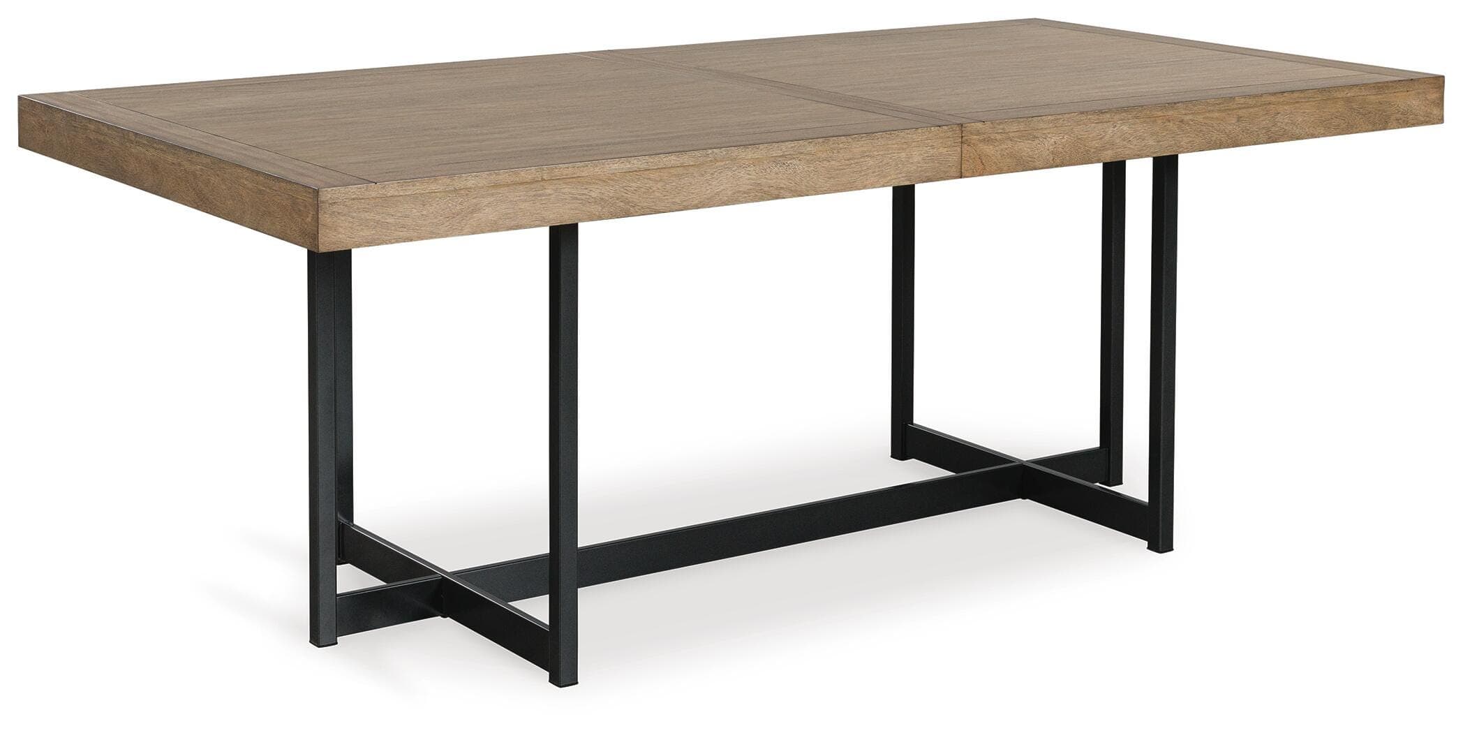 Tomtyn Dining Extension Table — Black/Gray & Brown/Beige — view 4