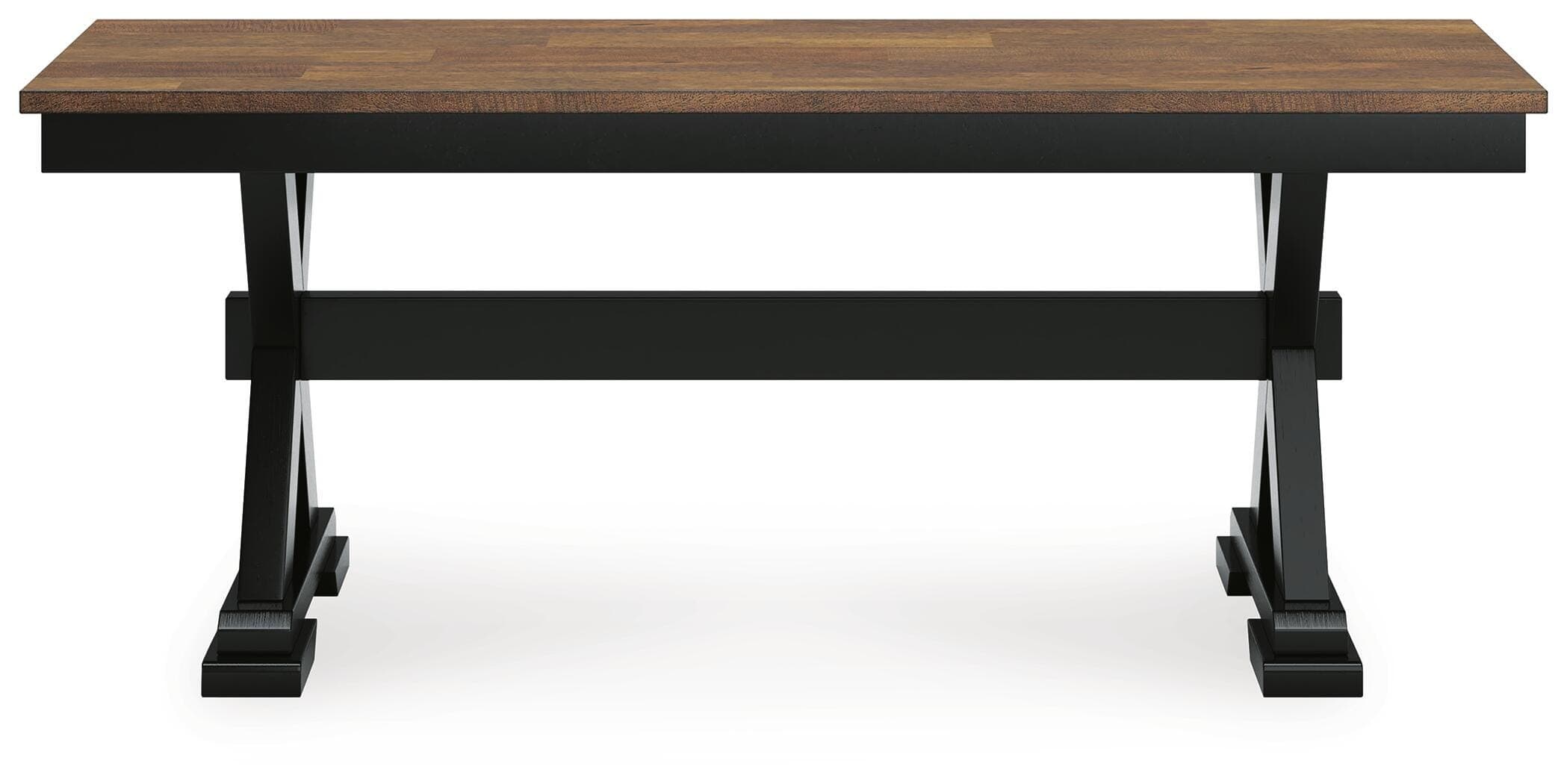Wildenauer 50" Dining Bench — Black/Gray & Brown/Beige — view 3