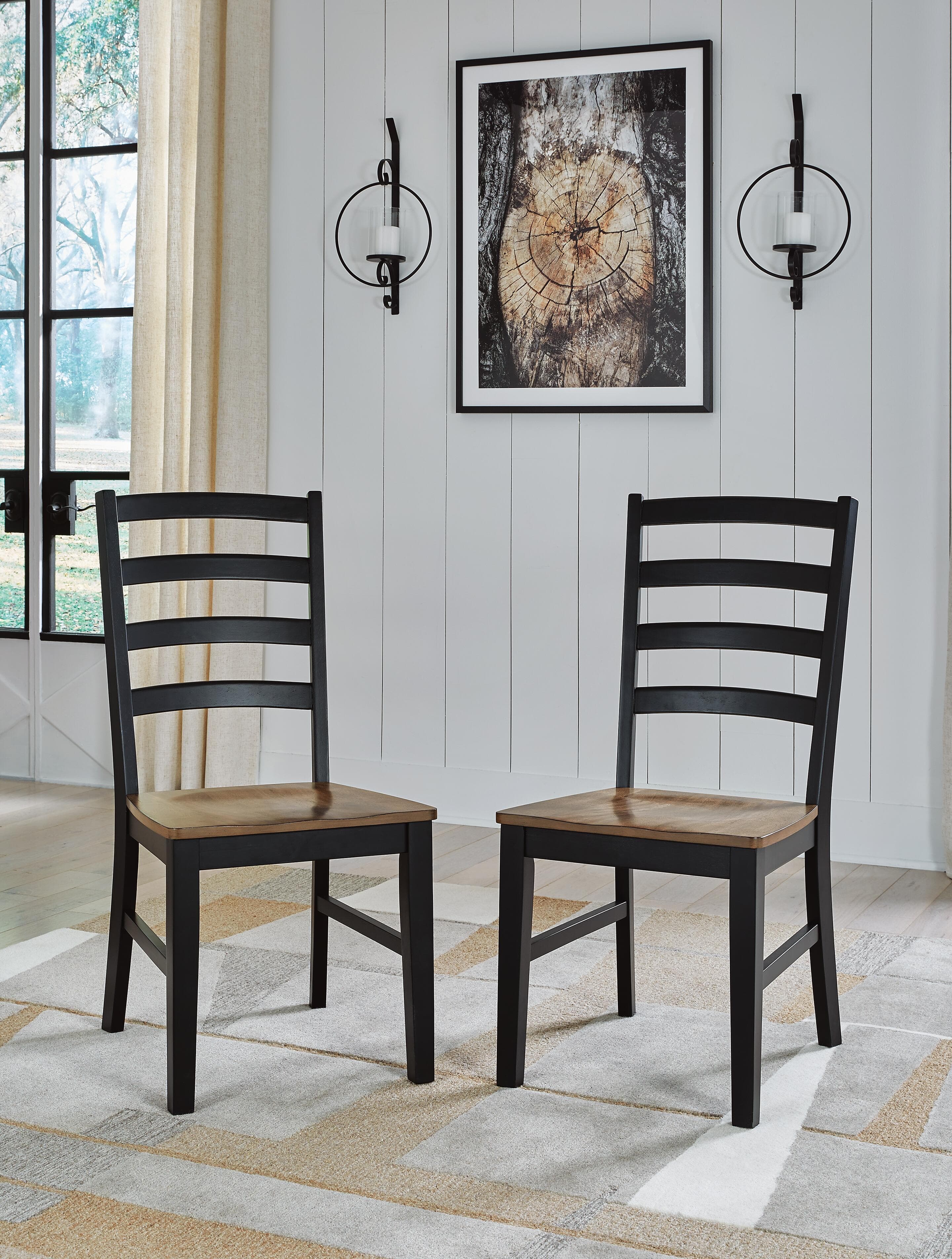 Wildenauer Dining Chair — Black/Gray & Brown/Beige — view 2
