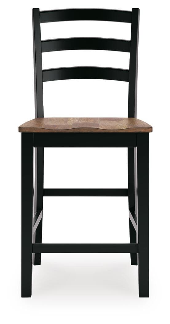 Wildenauer Counter Height Barstool — Black/Gray & Brown/Beige — view 5