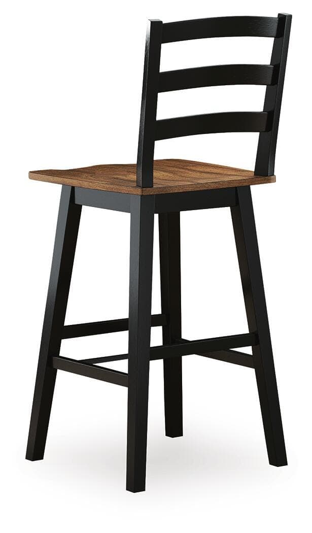 Wildenauer Bar Height Bar Stool — Black/Gray & Brown/Beige — view 6