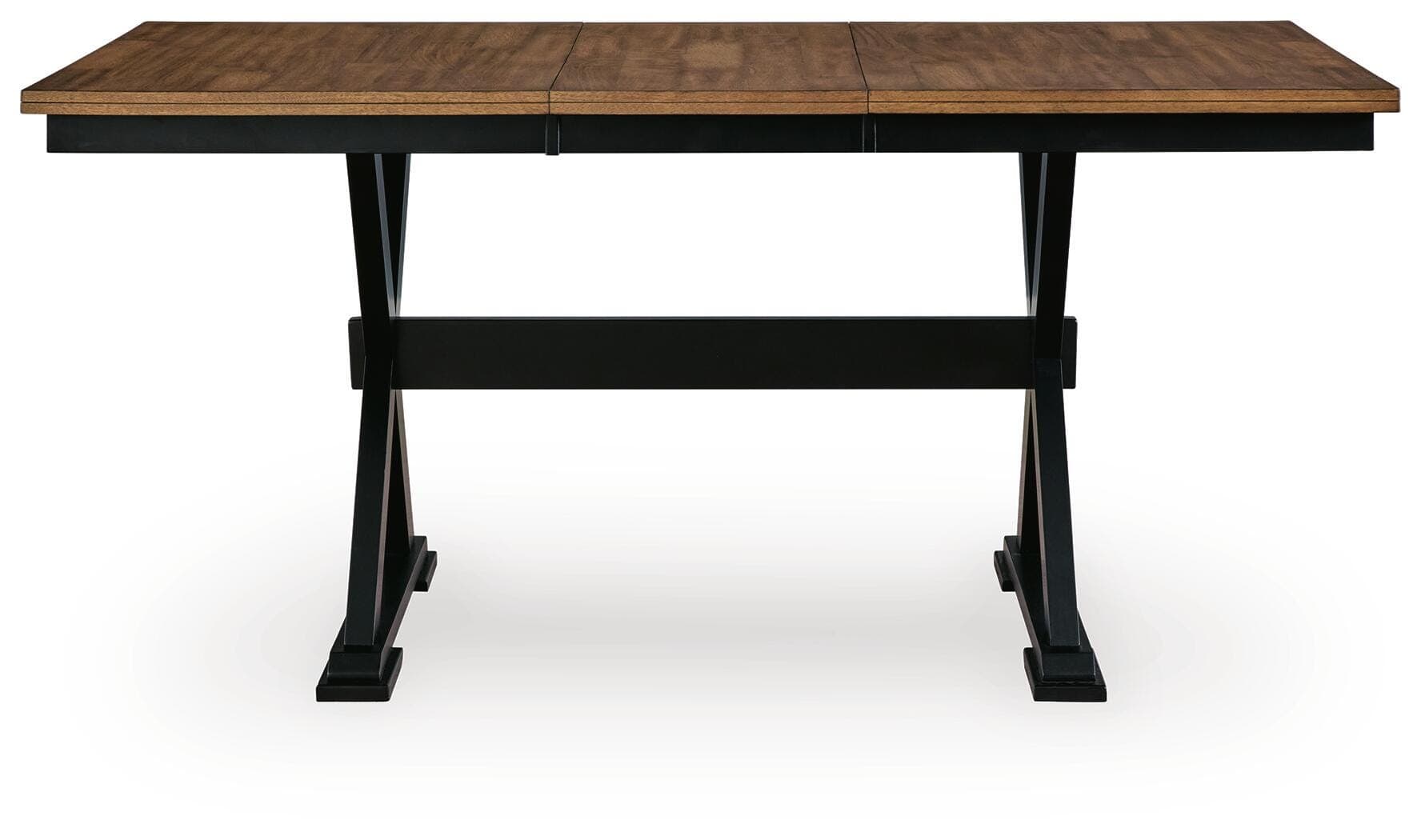 Wildenauer Counter Height Butterfly Extension Table — Black/Gray & Brown/Beige — view 3