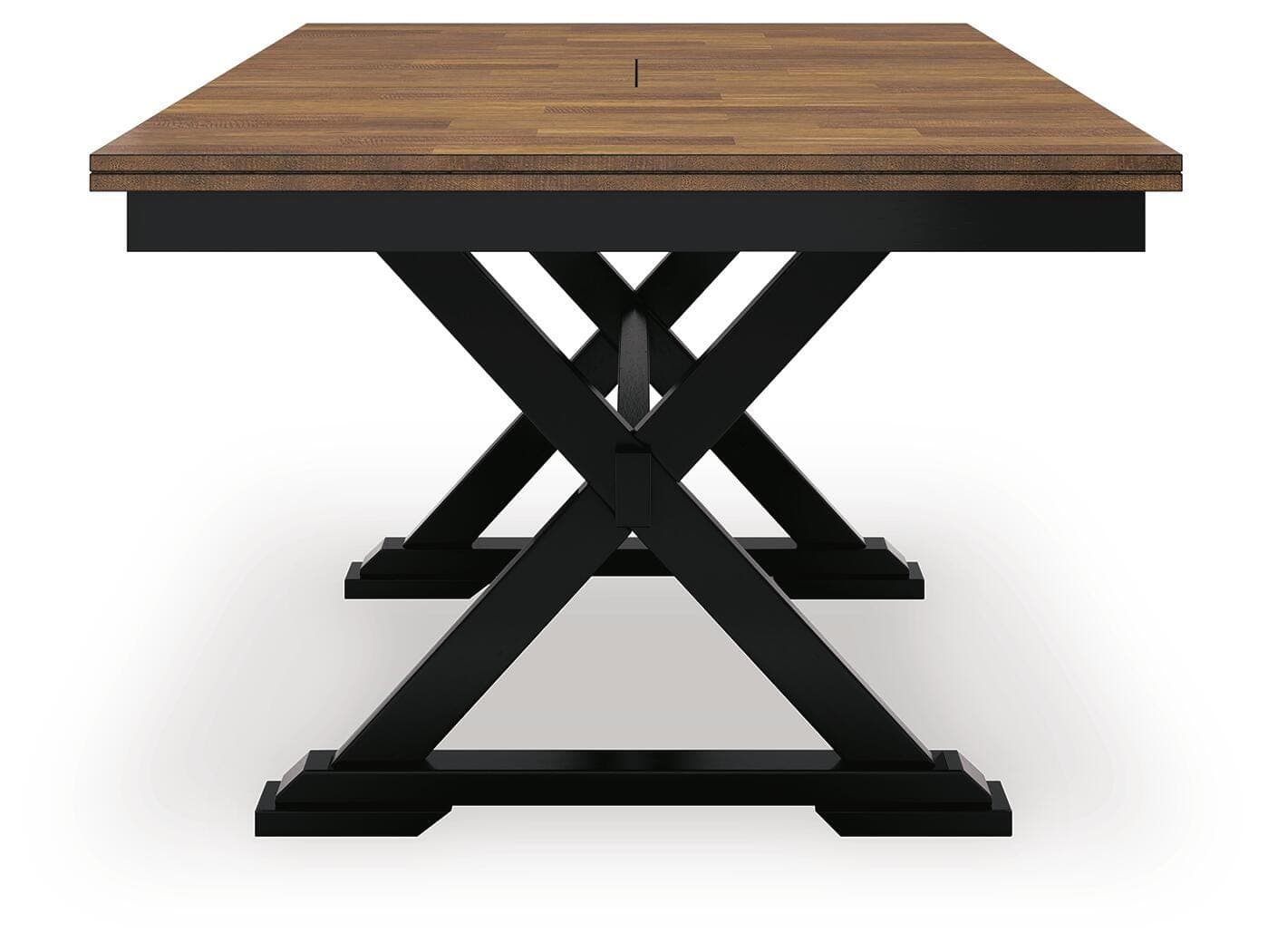 Wildenauer Dining Extension Table — Black/Gray & Brown/Beige — view 4